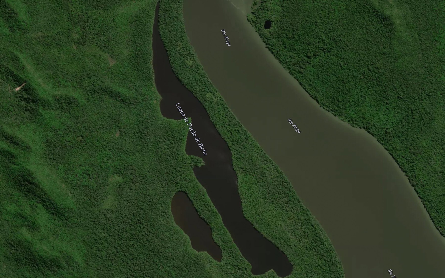 Satellite map of the Lagoa do Pocao do Bicho