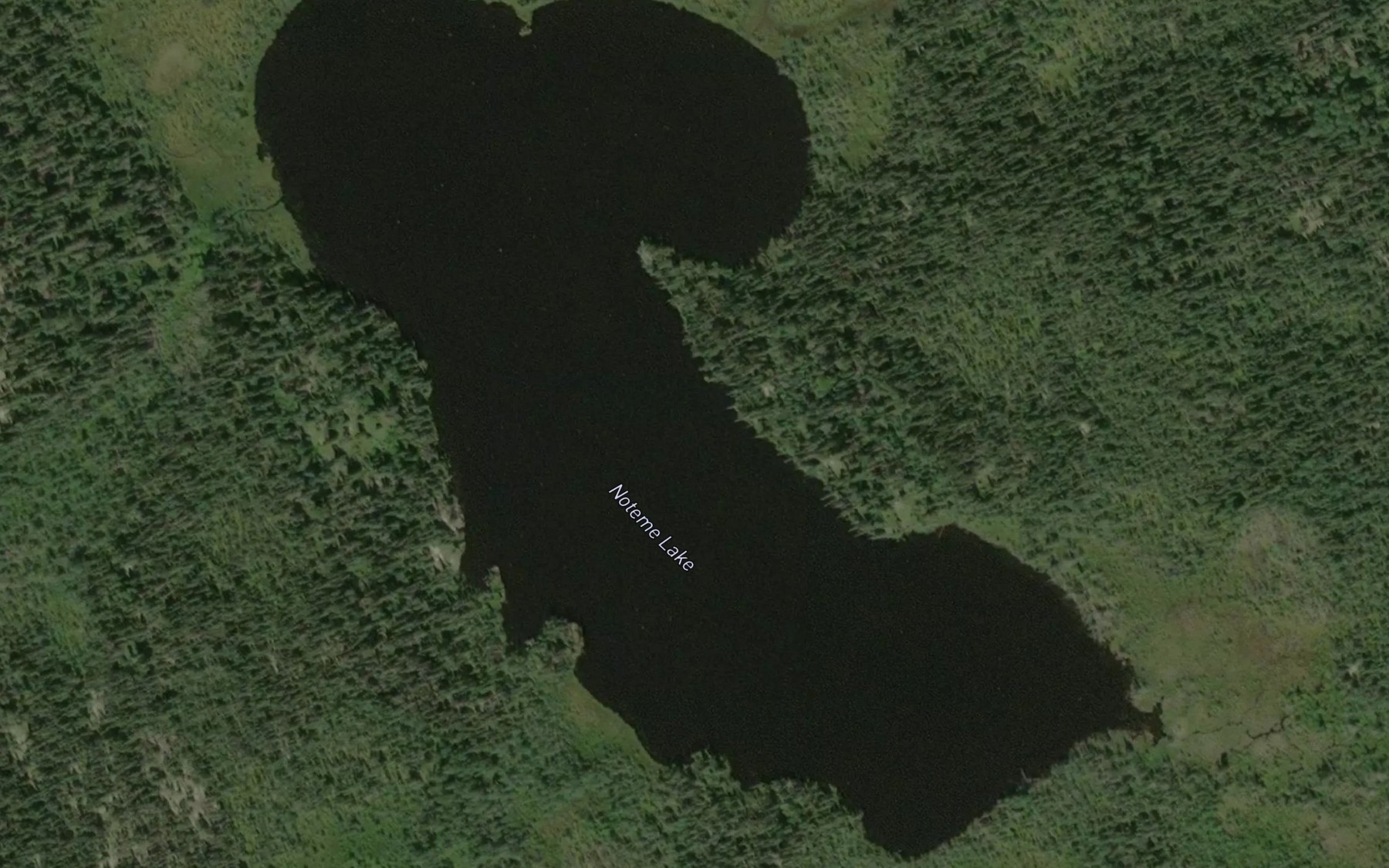 Satellite map of the Noteme Lake