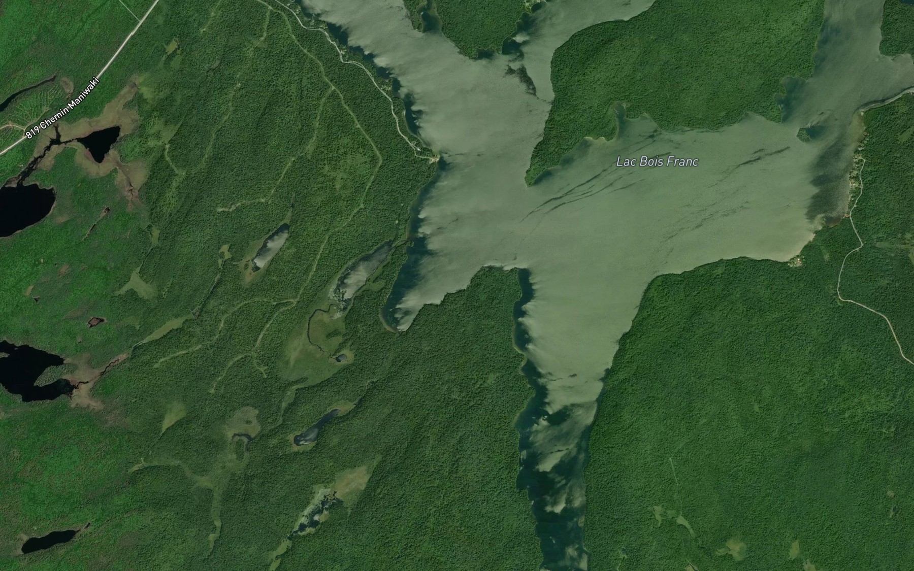 Satellite map of the Baie au Riz