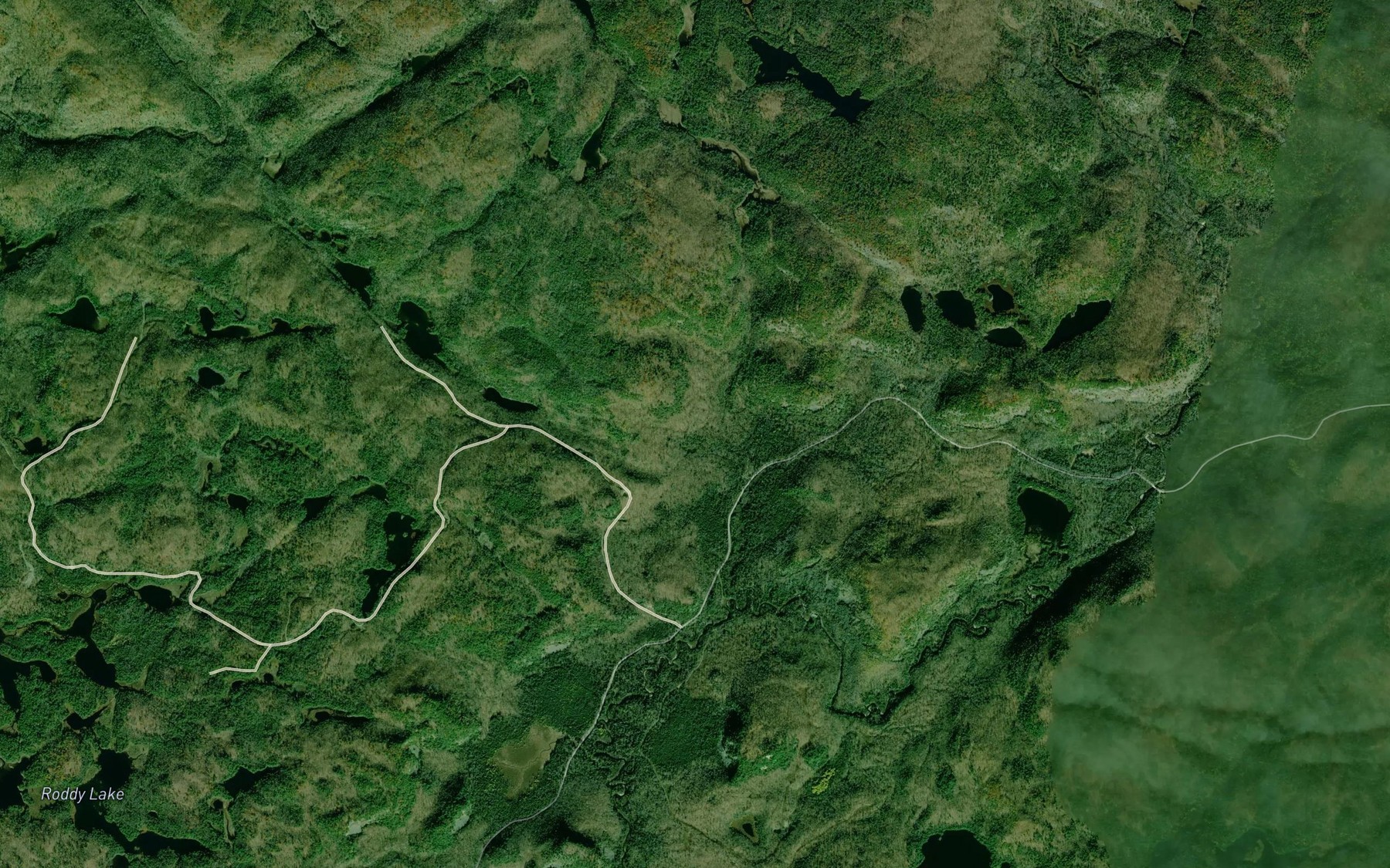 Satellite map of the Mink Creek