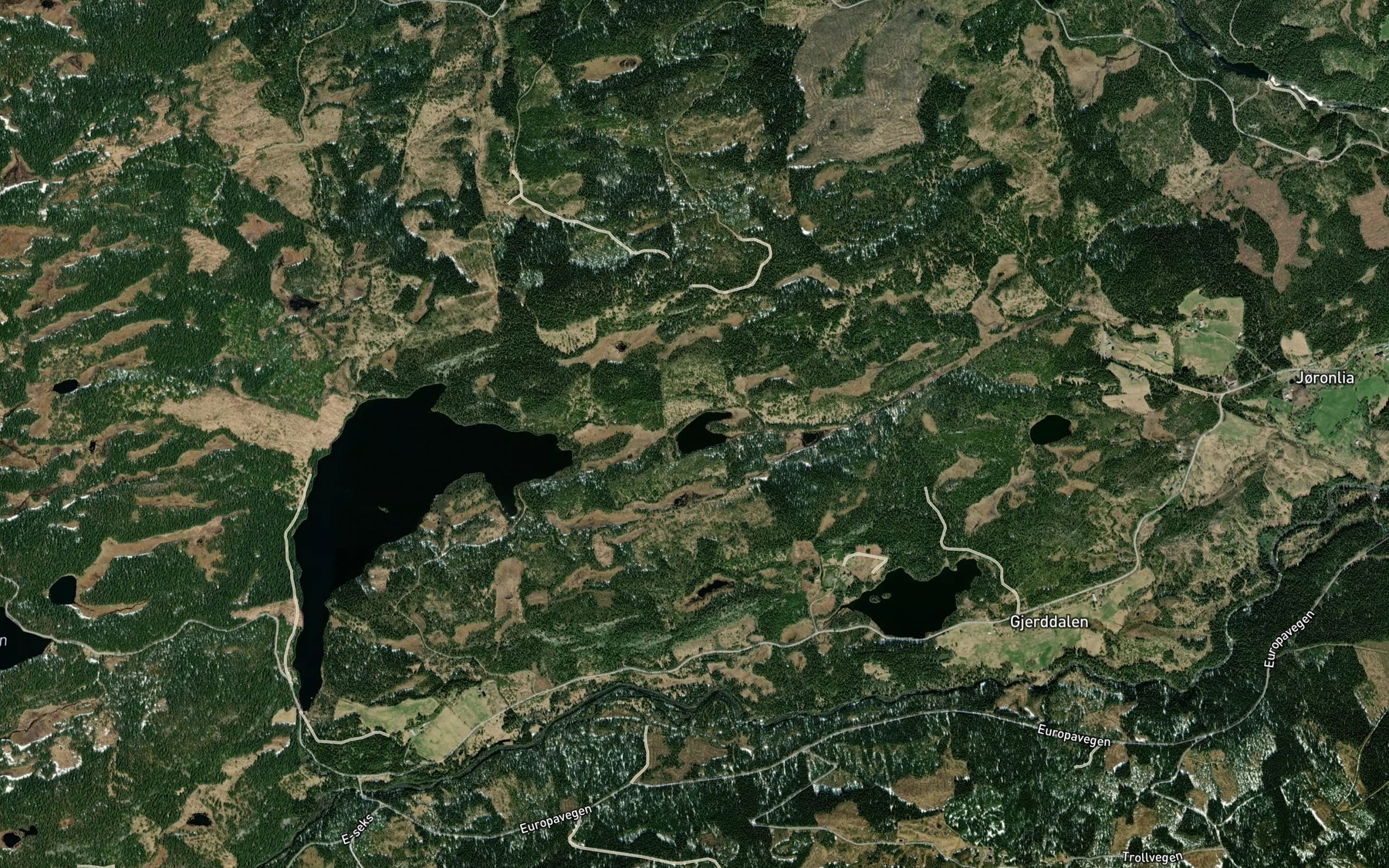 Satellite map of the Oytjernet