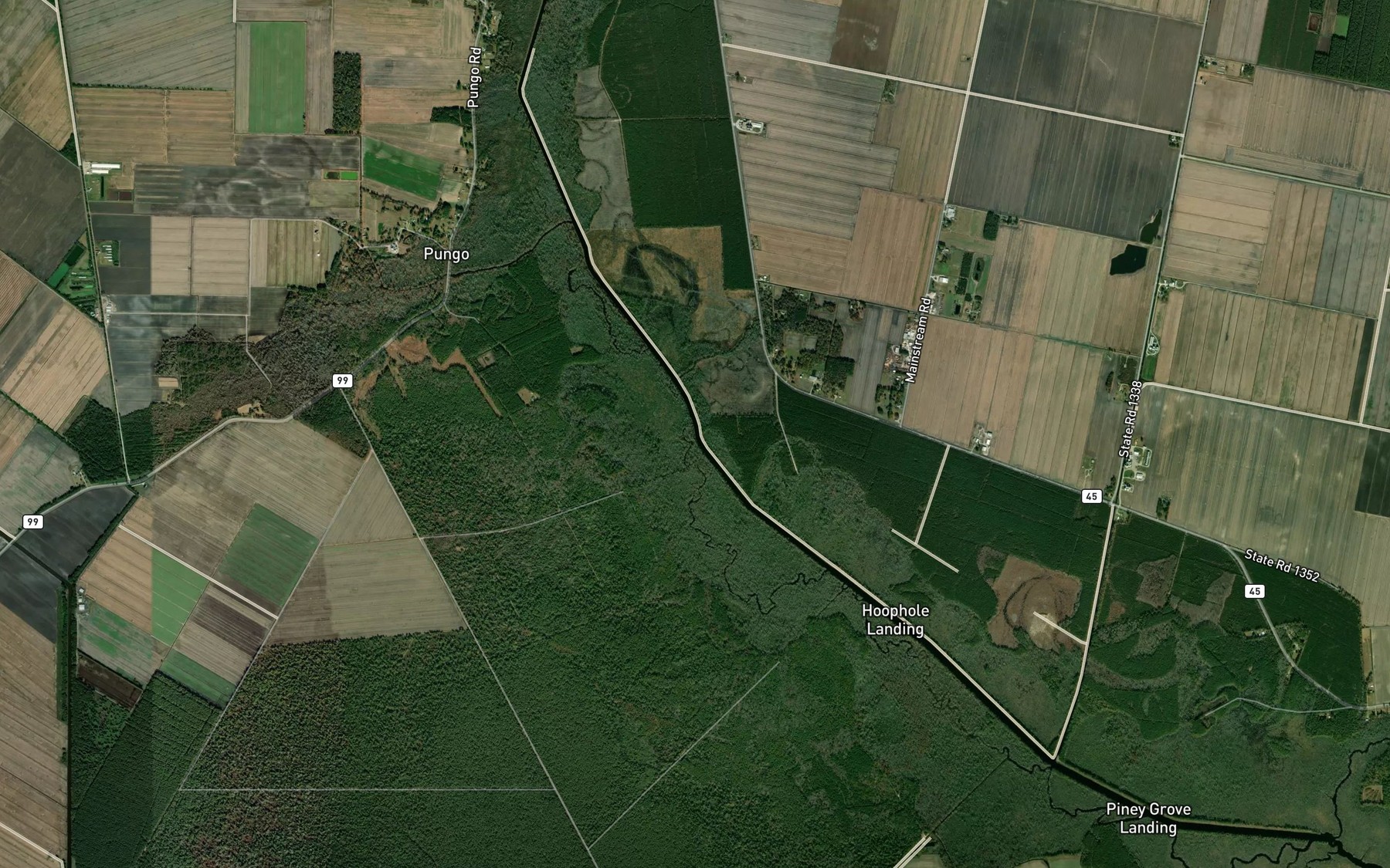Satellite map of the Devils Elbow