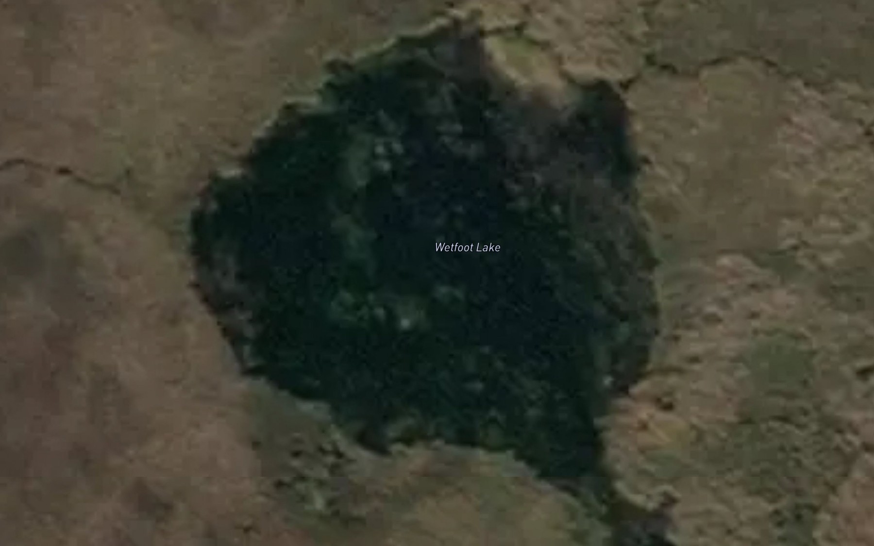 Satellite map of the Wetfoot Lake
