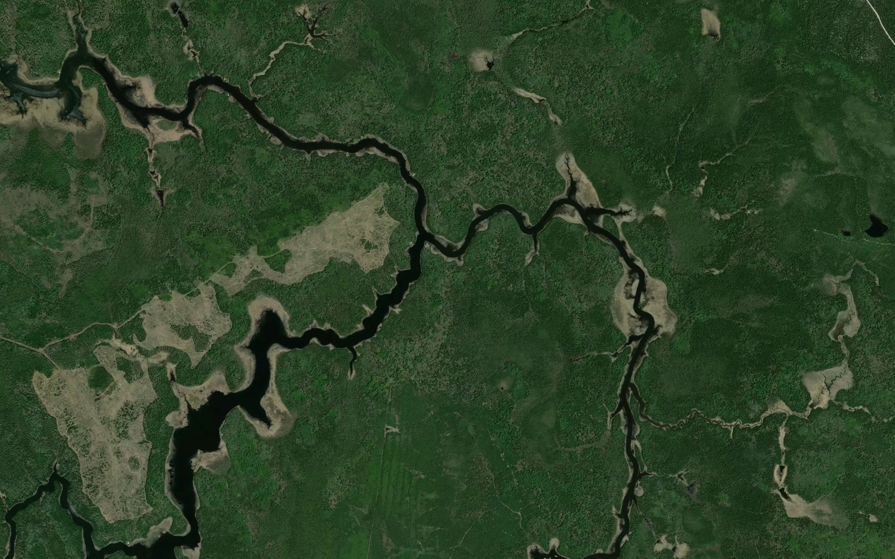 Satellite map of the McLeod Creek