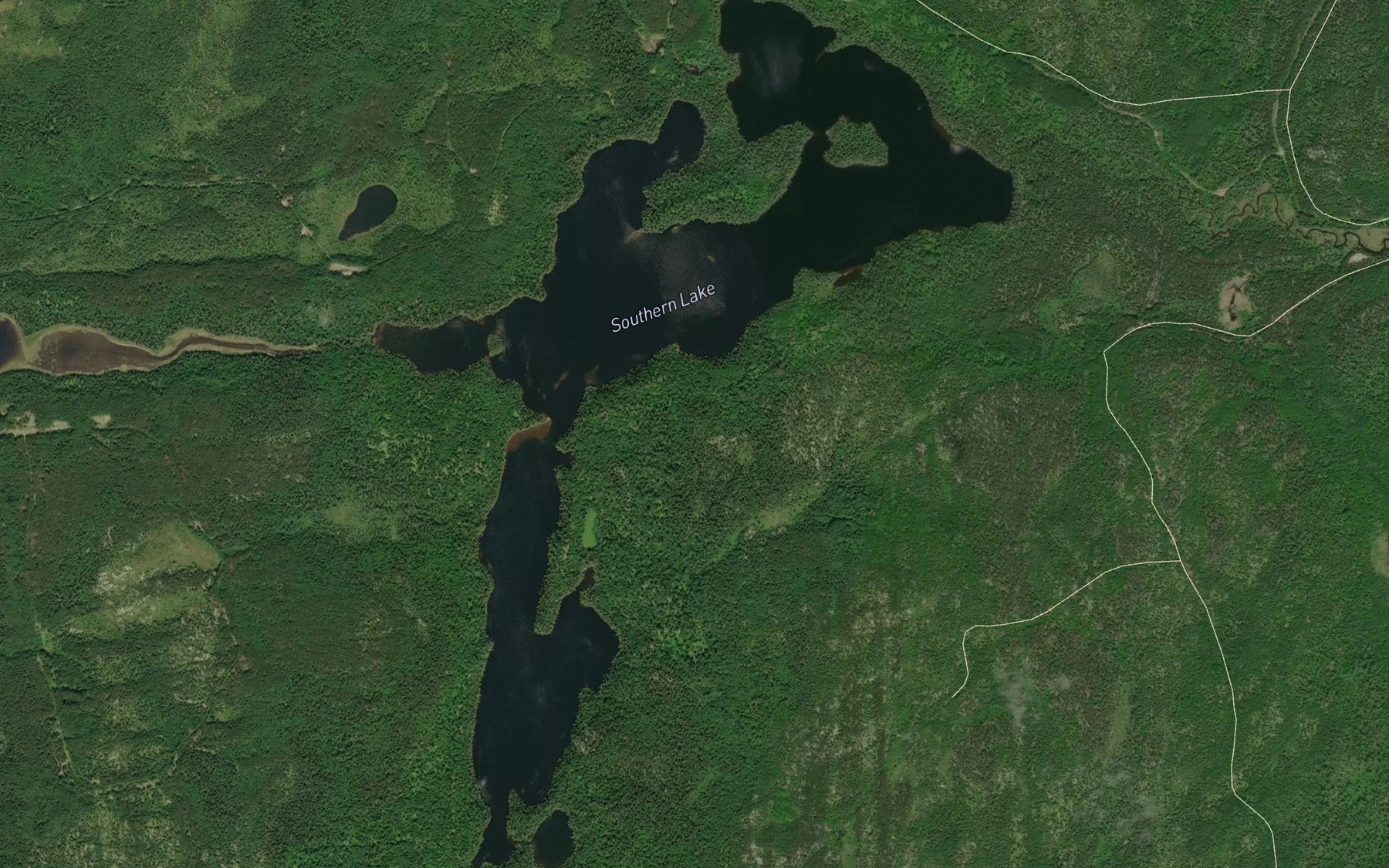 Satellite map of the Southern Lake
