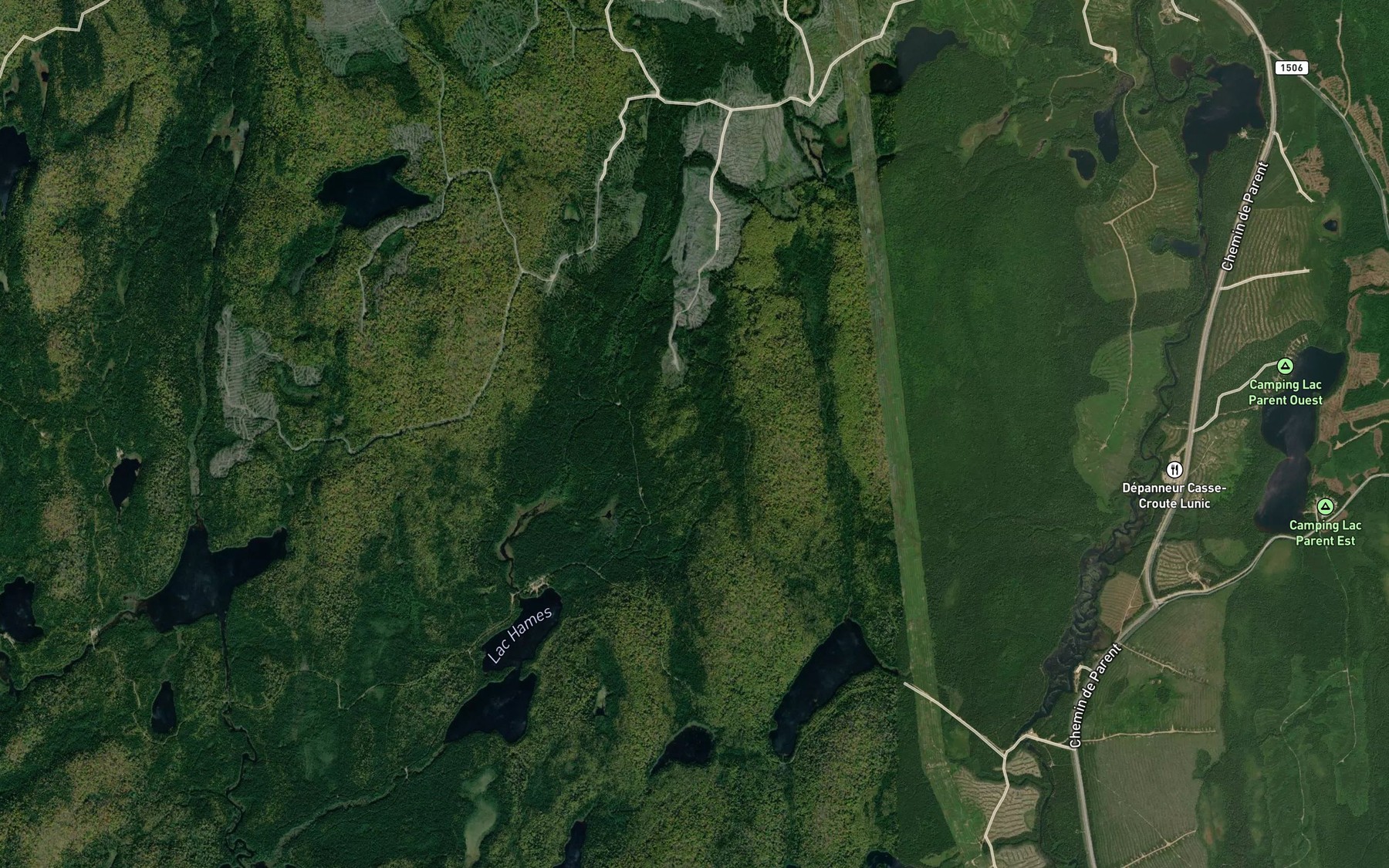 Satellite map of the Lac Garlot