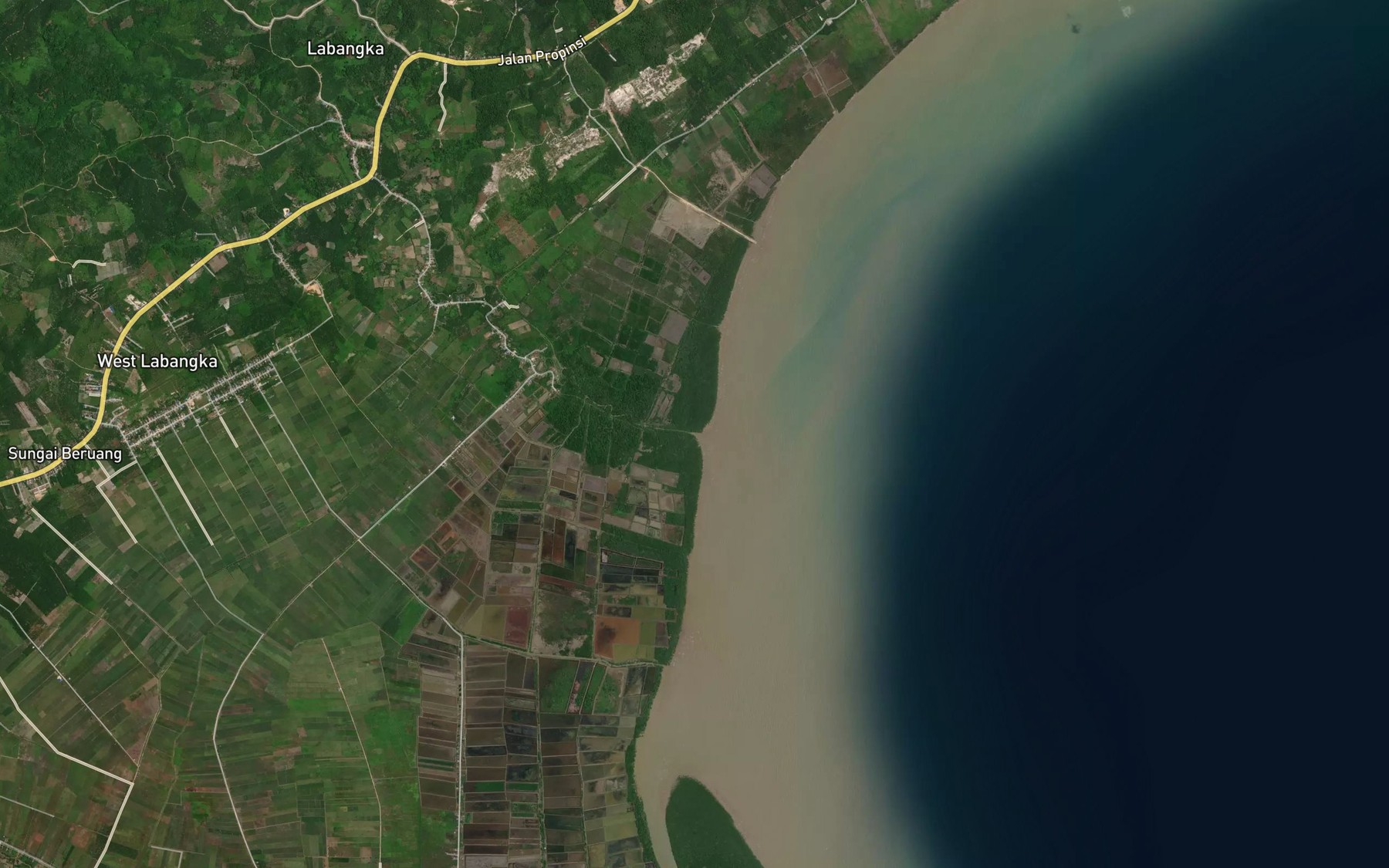 Satellite map of the Sungai Labangka Satu