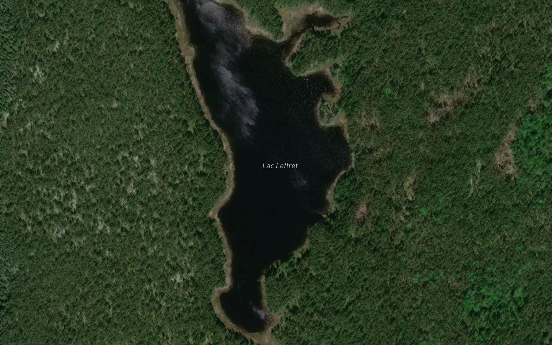 Satellite map of the Lac Lettret