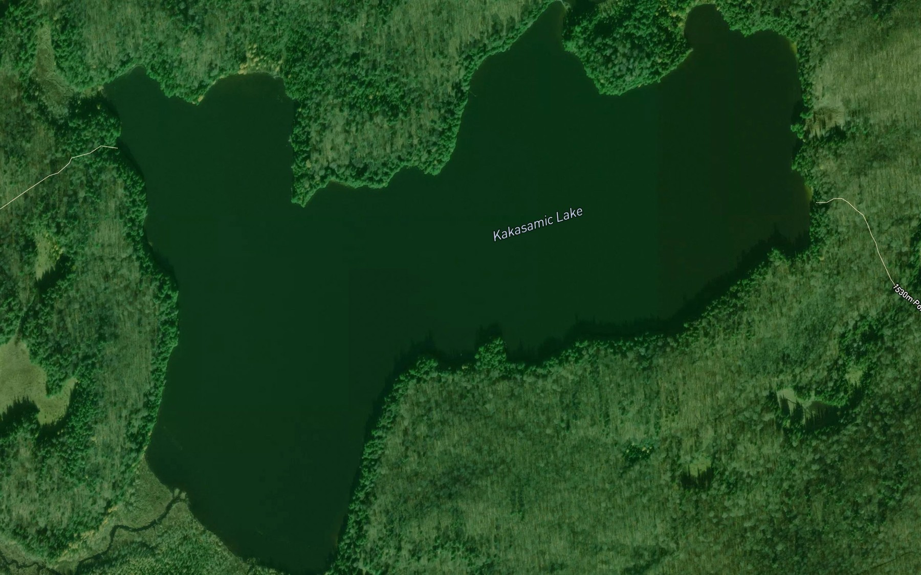 Satellite map of the Kakasamic Lake