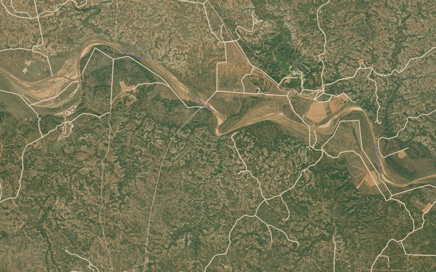 Satellite map of the Big Nasty Creek