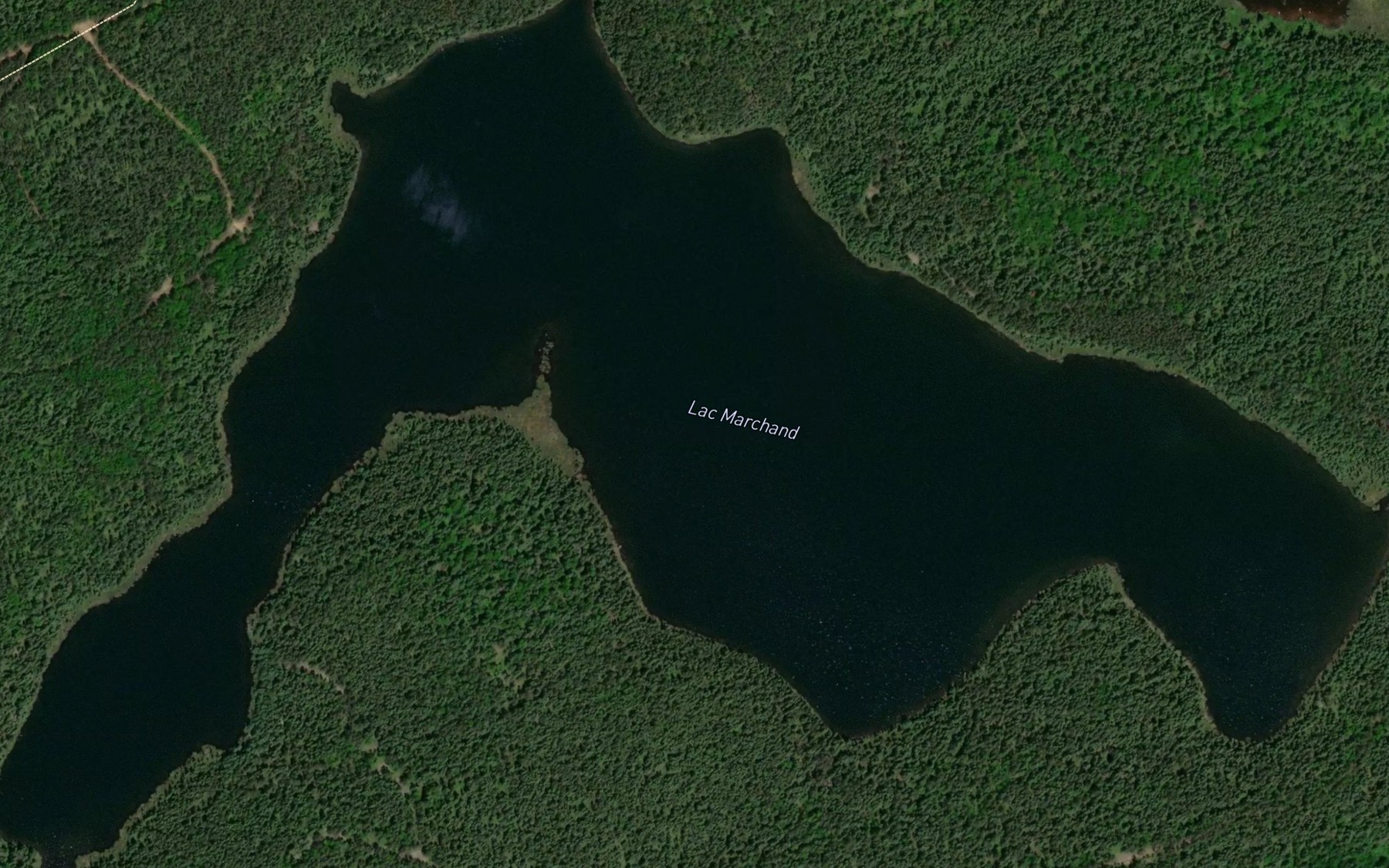 Satellite map of the Lac Marchand
