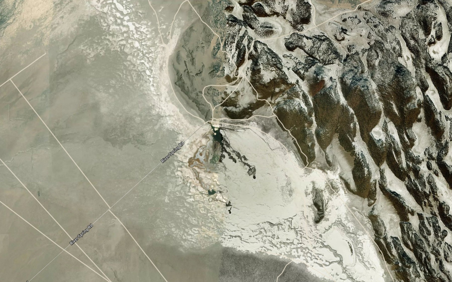 Satellite map of the River Spring Lakes