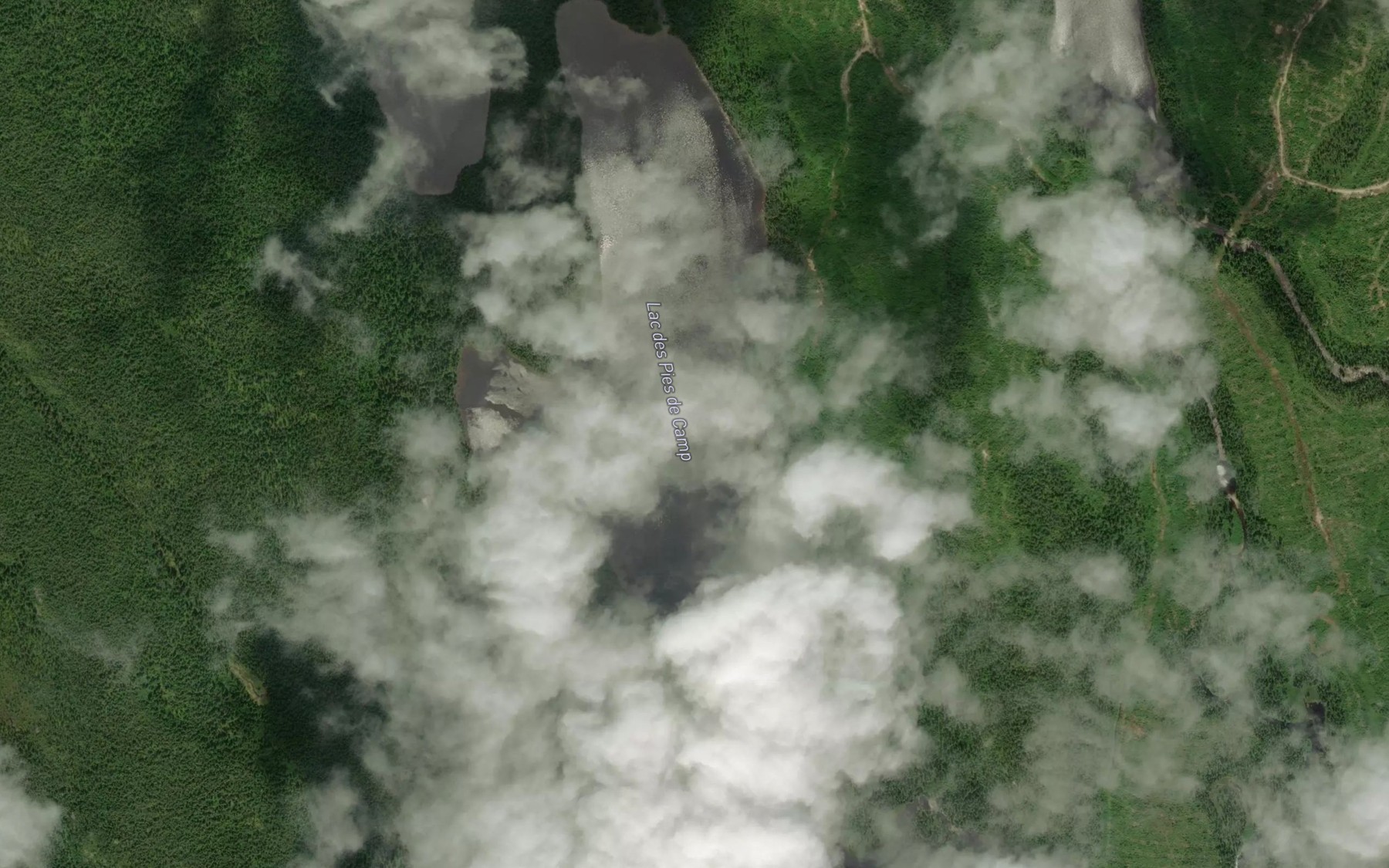Satellite map of the Lac des Pies de Camp