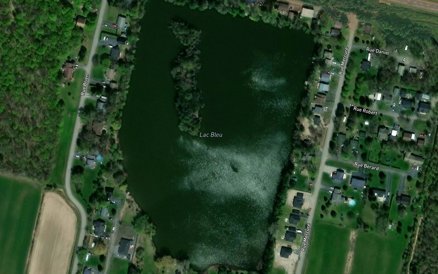 Satellite map of the Lac Bleu