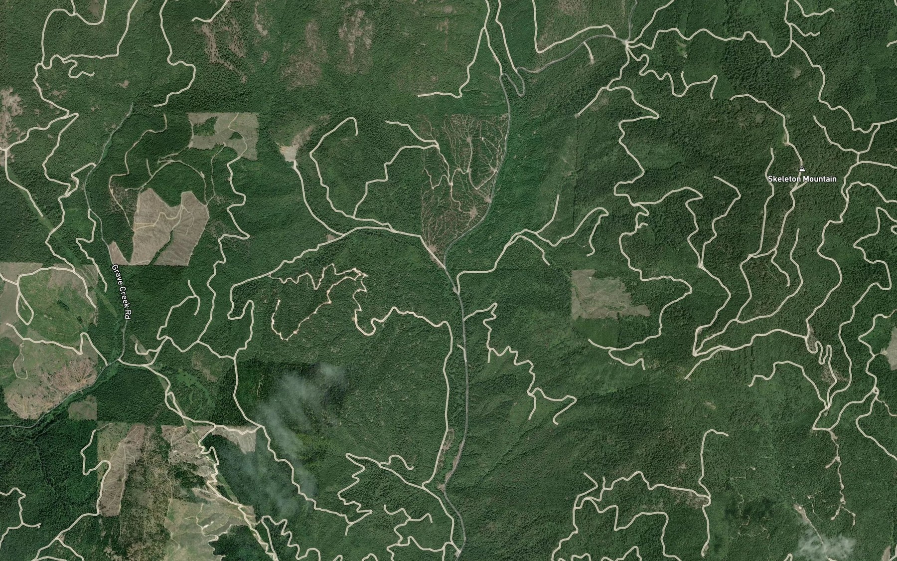 Satellite map of the Cedar Creek
