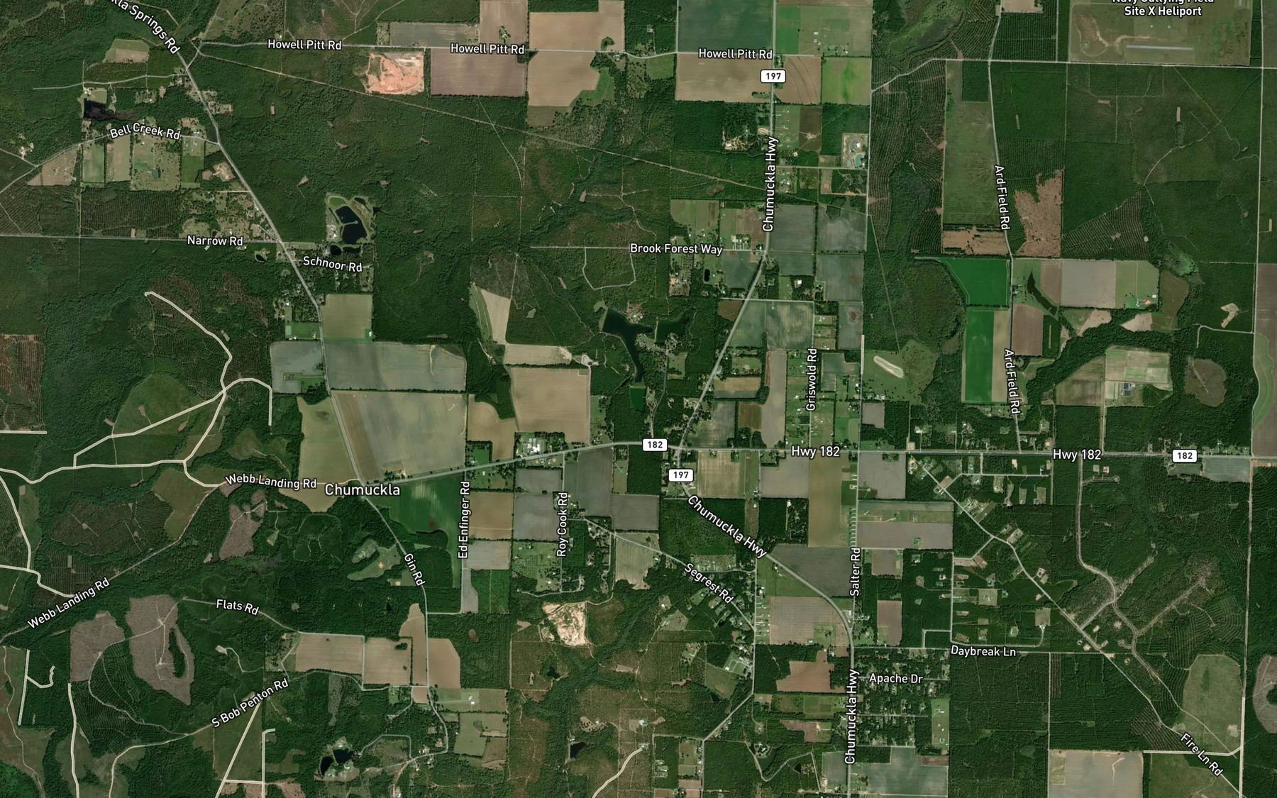 Satellite map of the John C Pace Pond Two