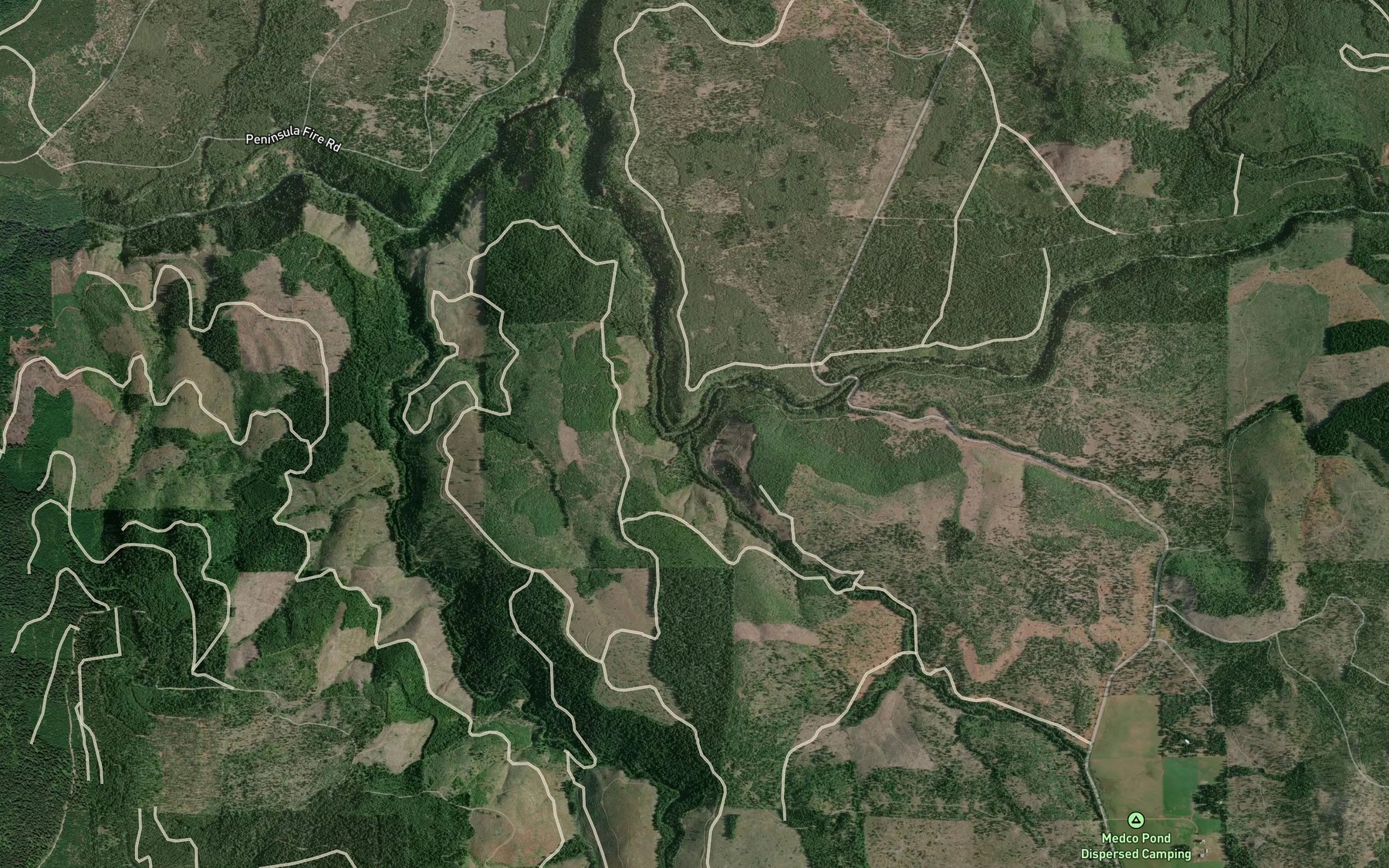 Satellite map of the Buck Creek