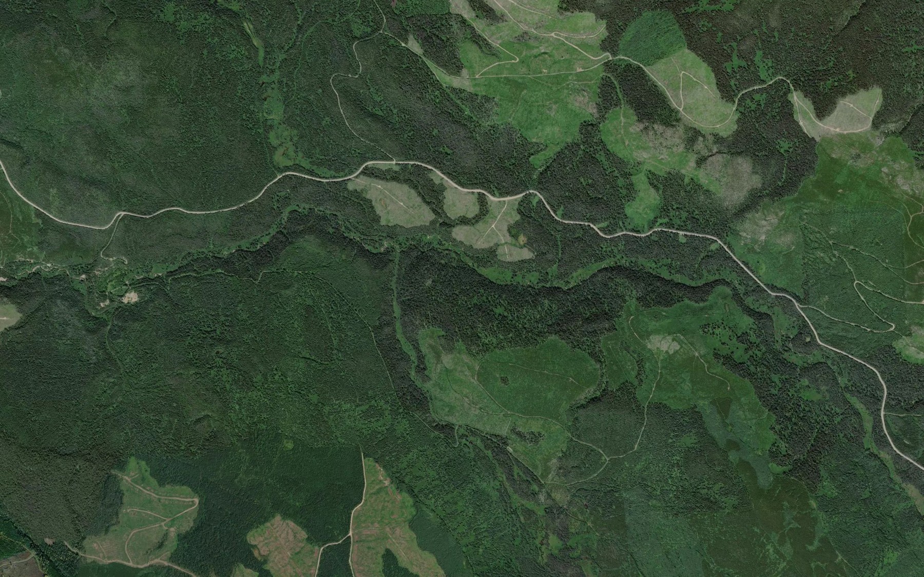 Satellite map of the Eskridge Creek