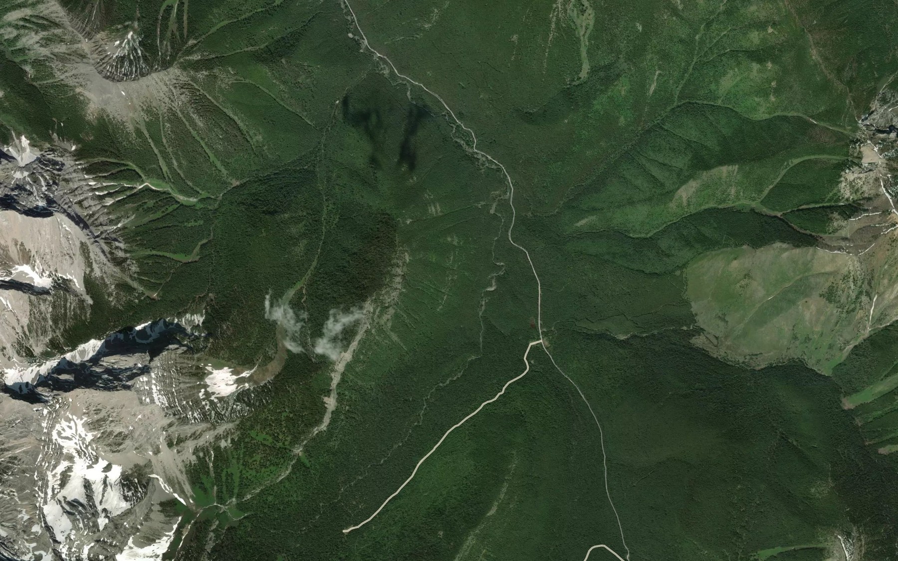 Satellite map of the Olivia Creek