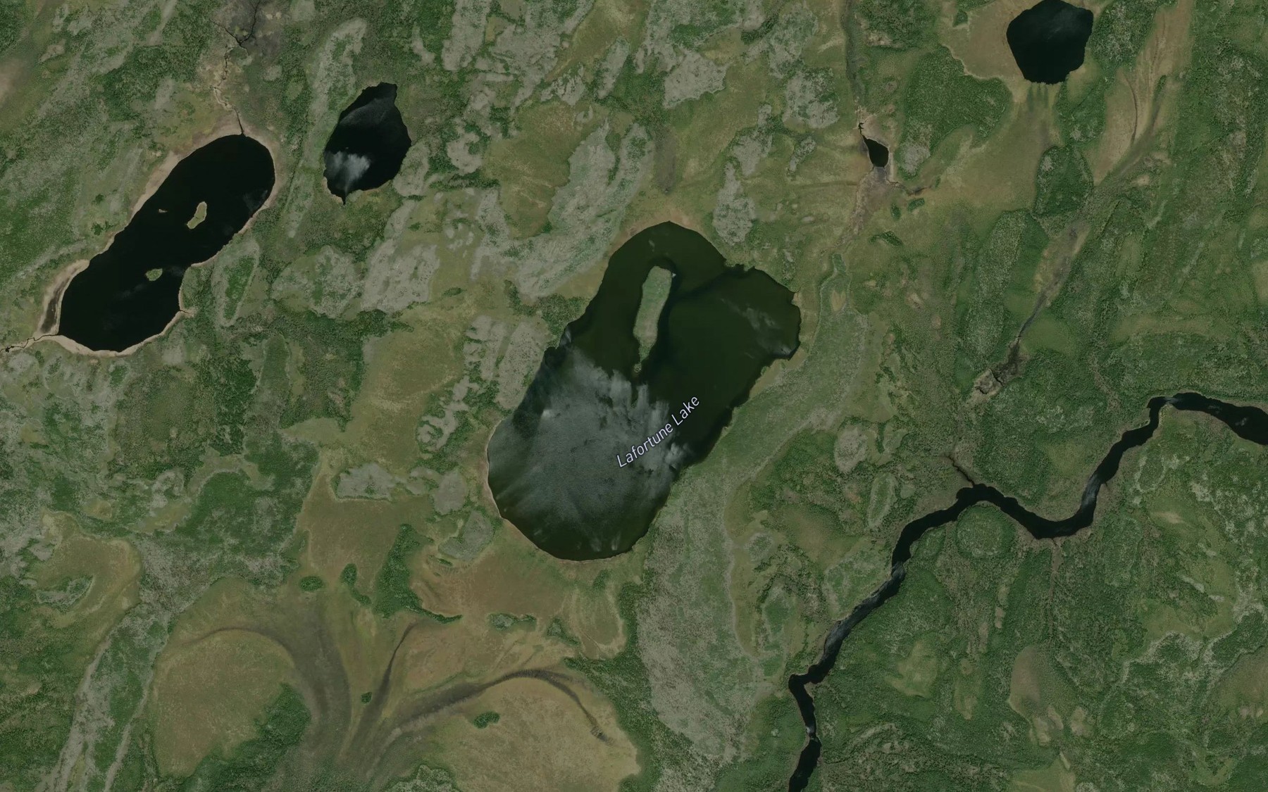 Satellite map of the Lafortune Lake