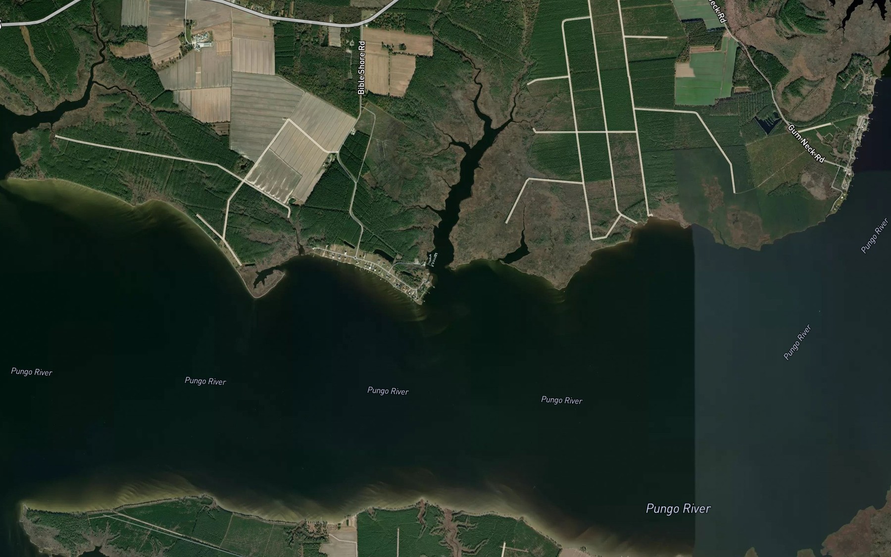 Satellite map of the Upper Dowry Creek