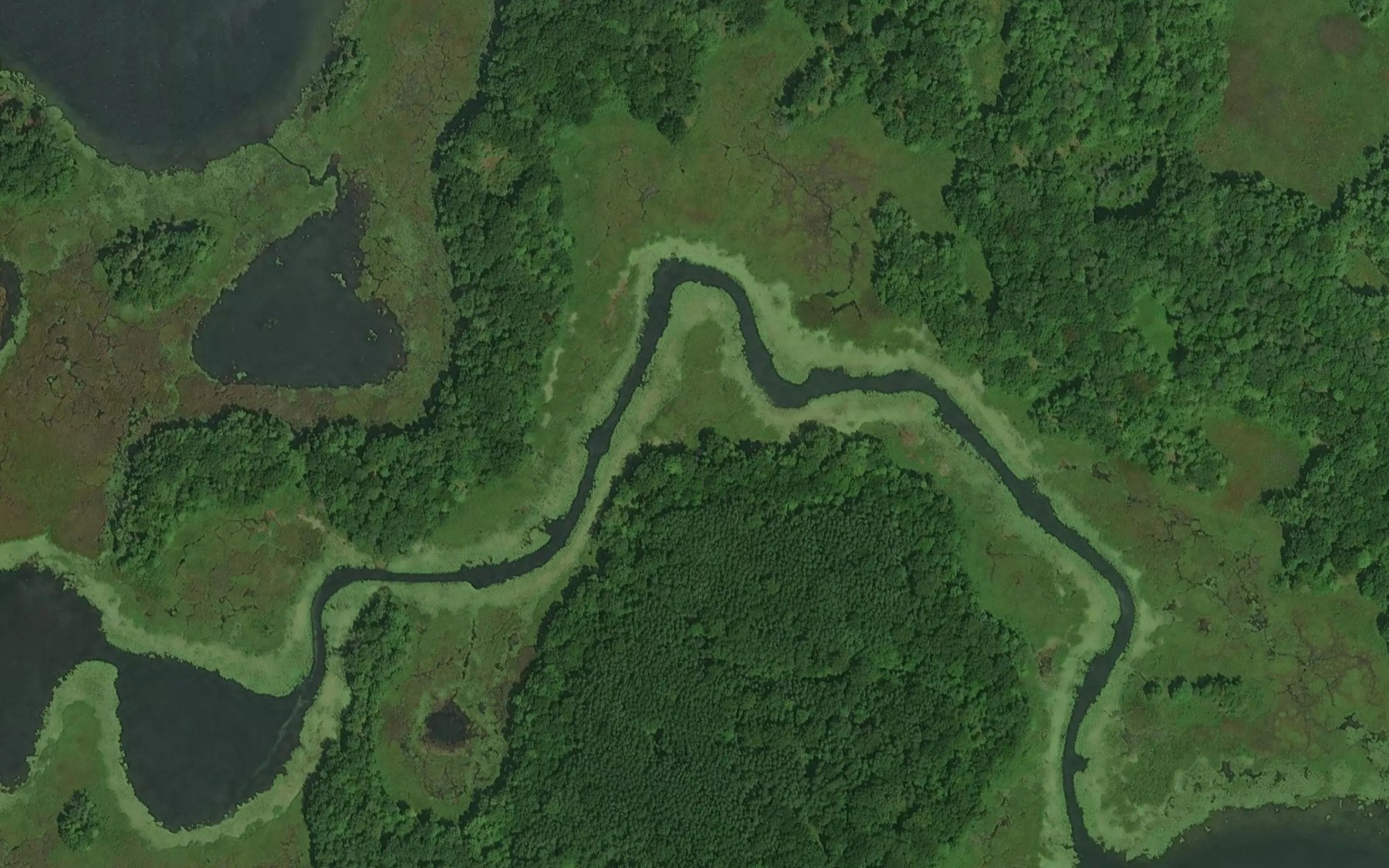 Satellite map of the Bullhead Lake