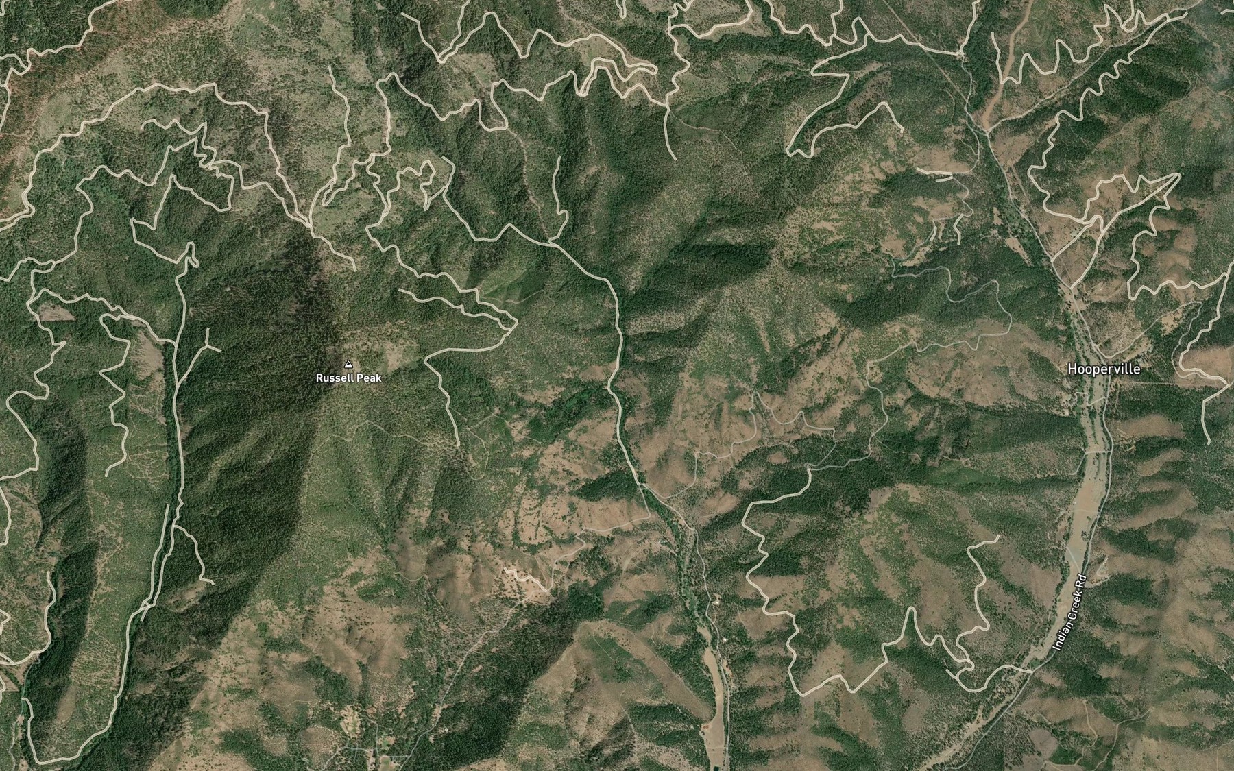 Satellite map of the West Fork Rattlesnake Creek