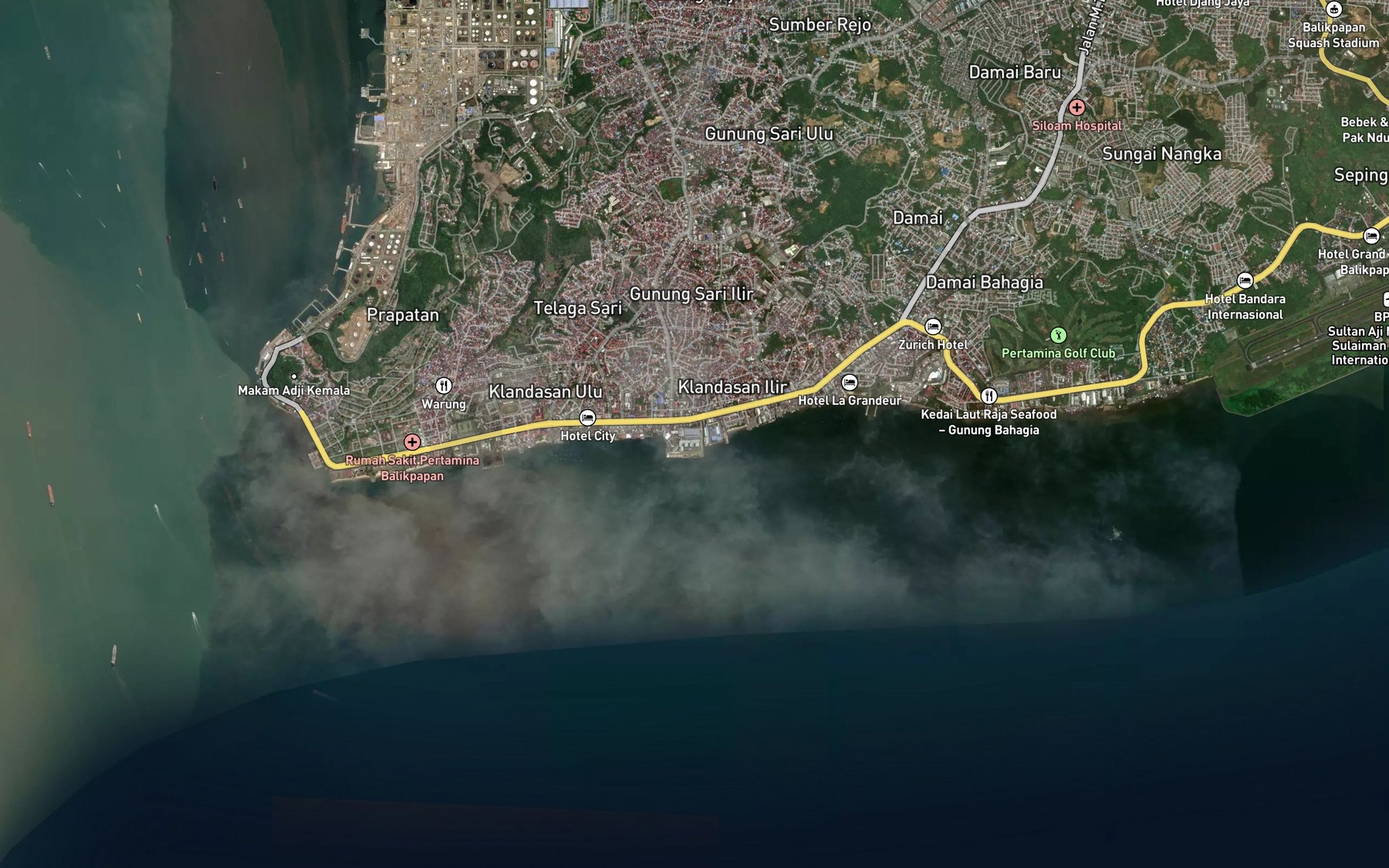 Satellite map of the Sungai Klandasan