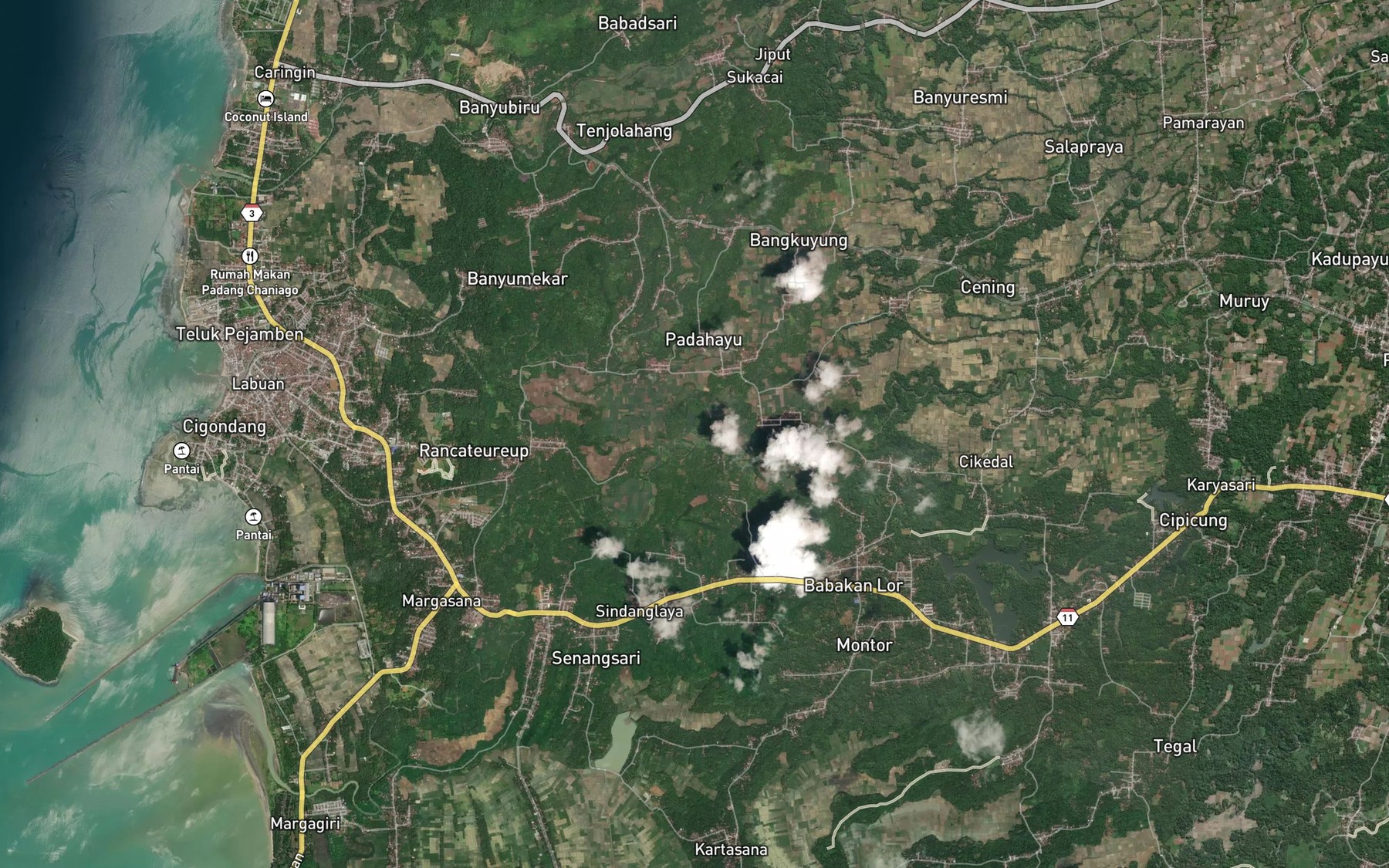 Satellite map of the Ci Rancak