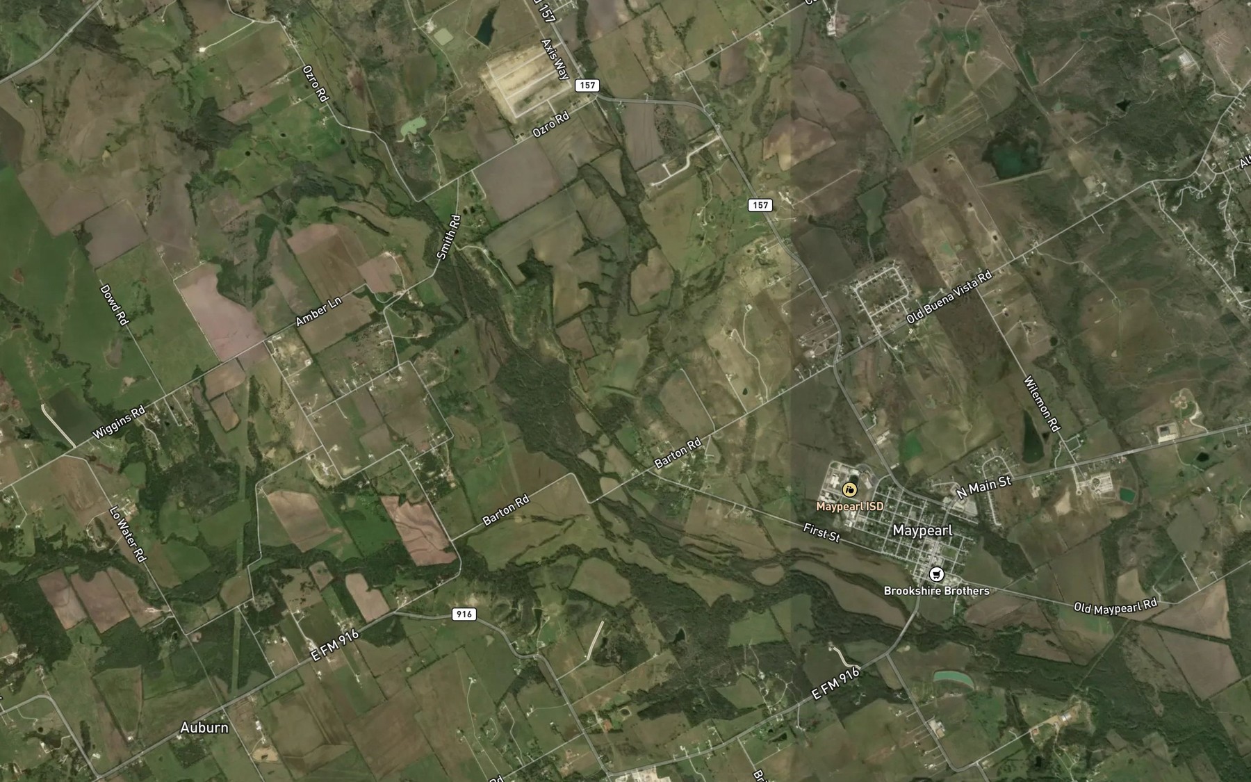 Satellite map of the Soil Conservation Service Site 54 Reservoir