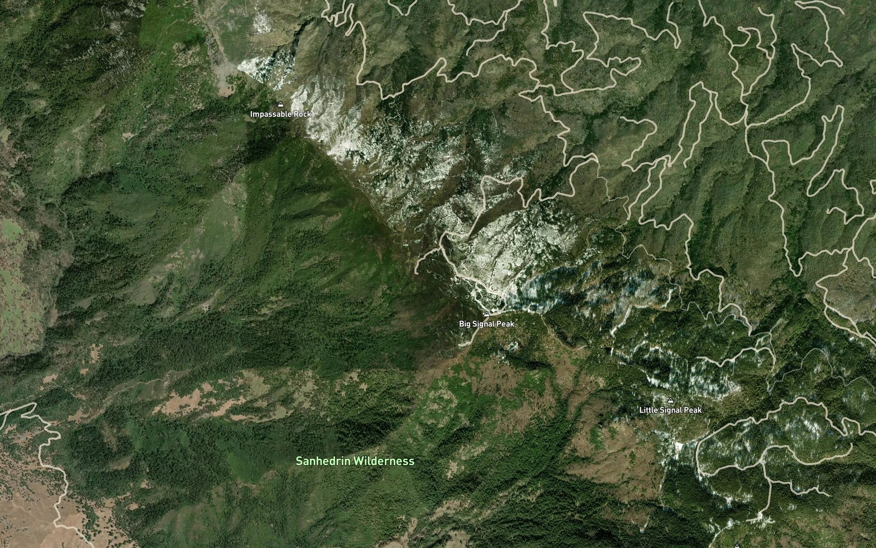 Satellite map of the Vulture Spring