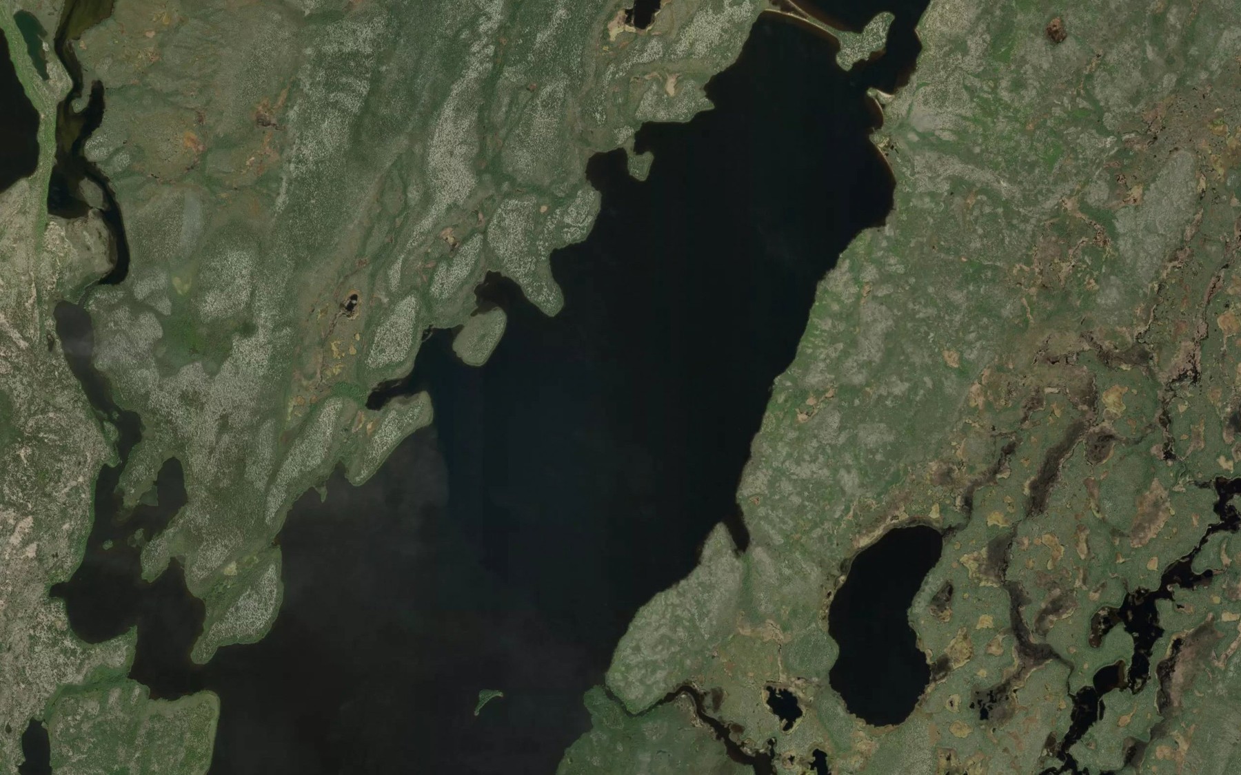 Satellite map of the Fort Hall Lake