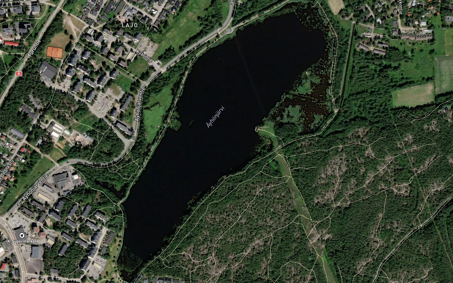 Satellite map of the AEyhoenjaervi