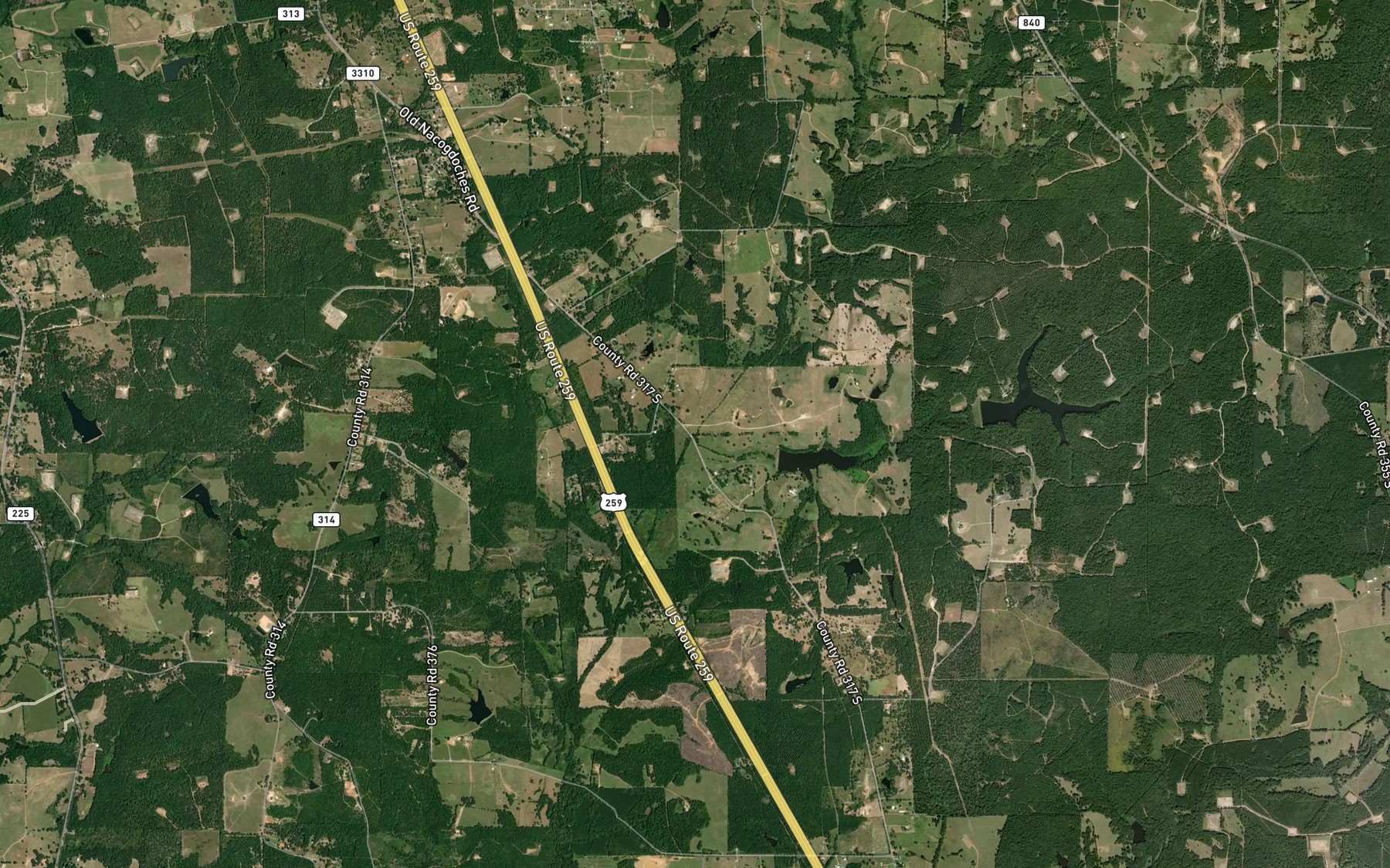 Satellite map of the Walker Branch