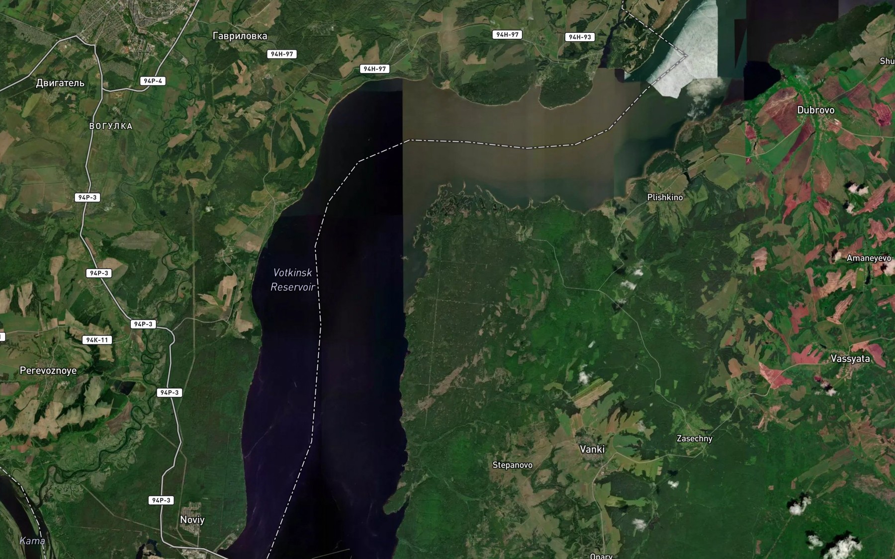 Satellite map of the Kuzenovka