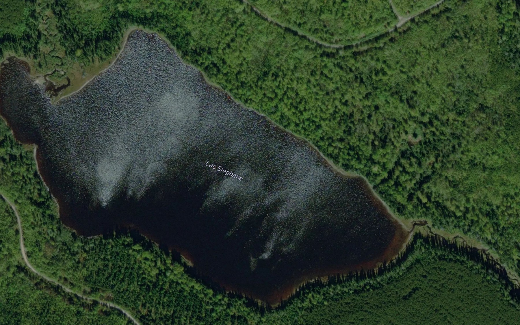 Satellite map of the Lac Stephane