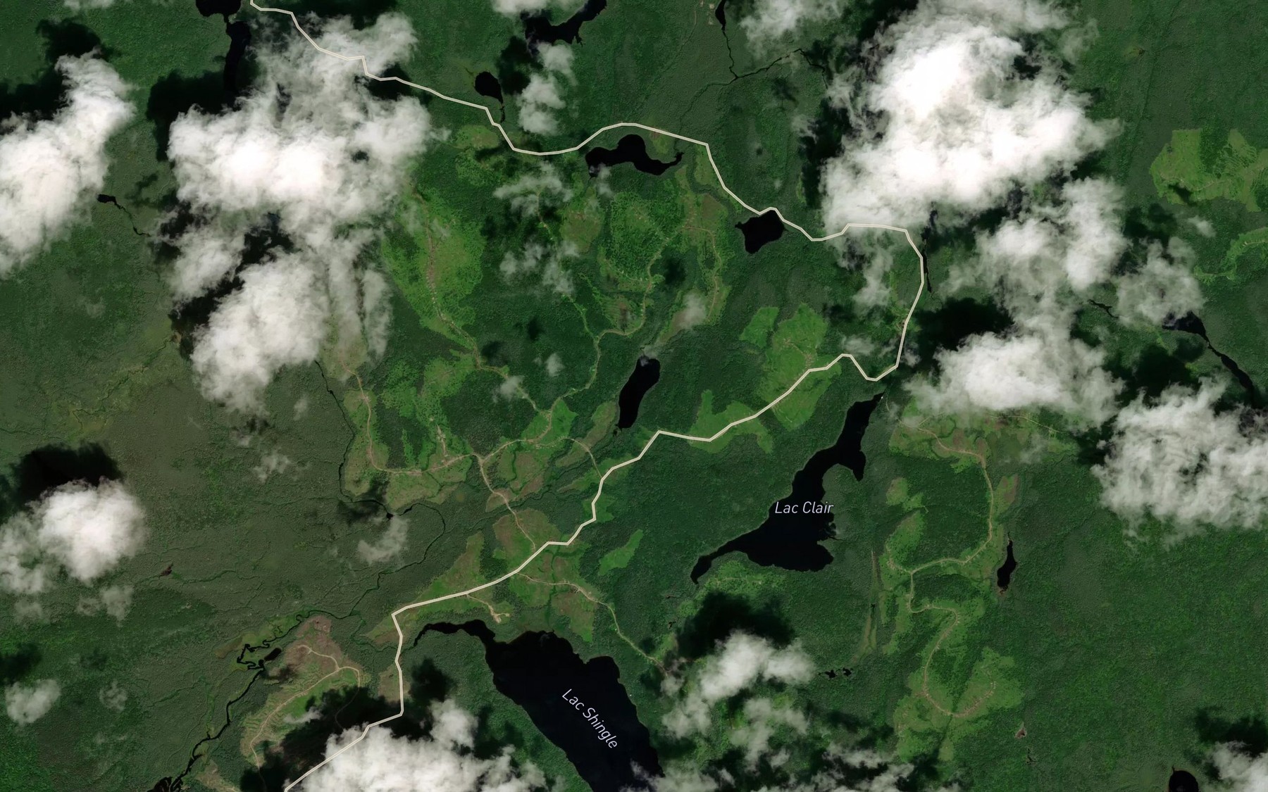 Satellite map of the Lac Isole