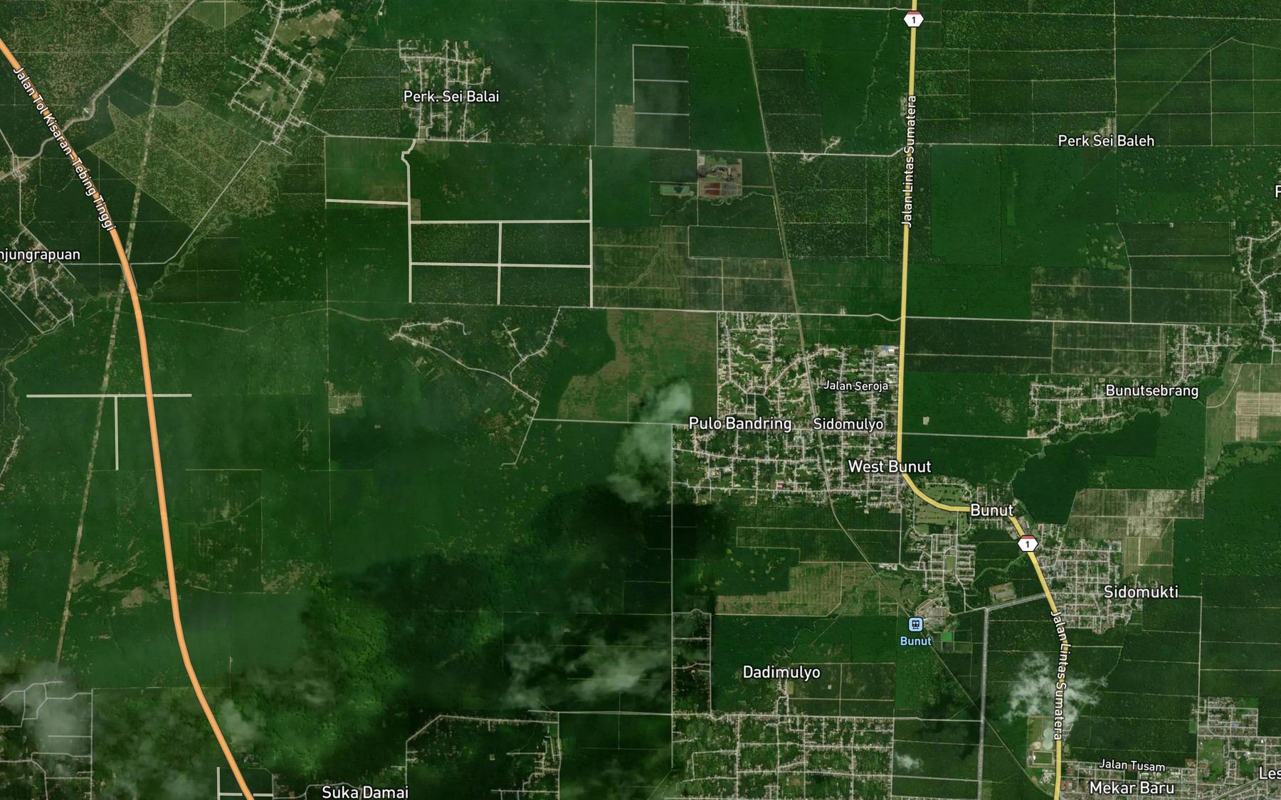 Satellite map of the Sungai Tengah