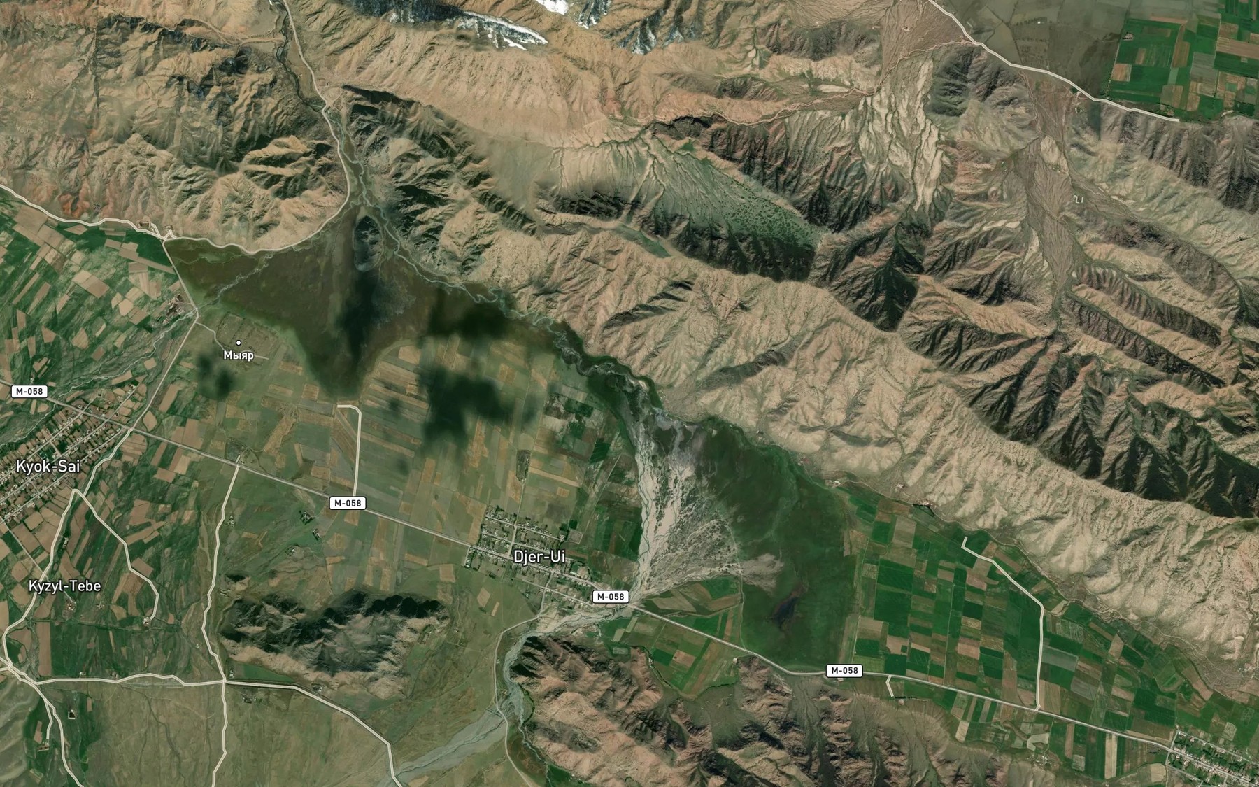 Satellite map of the Dzheruy
