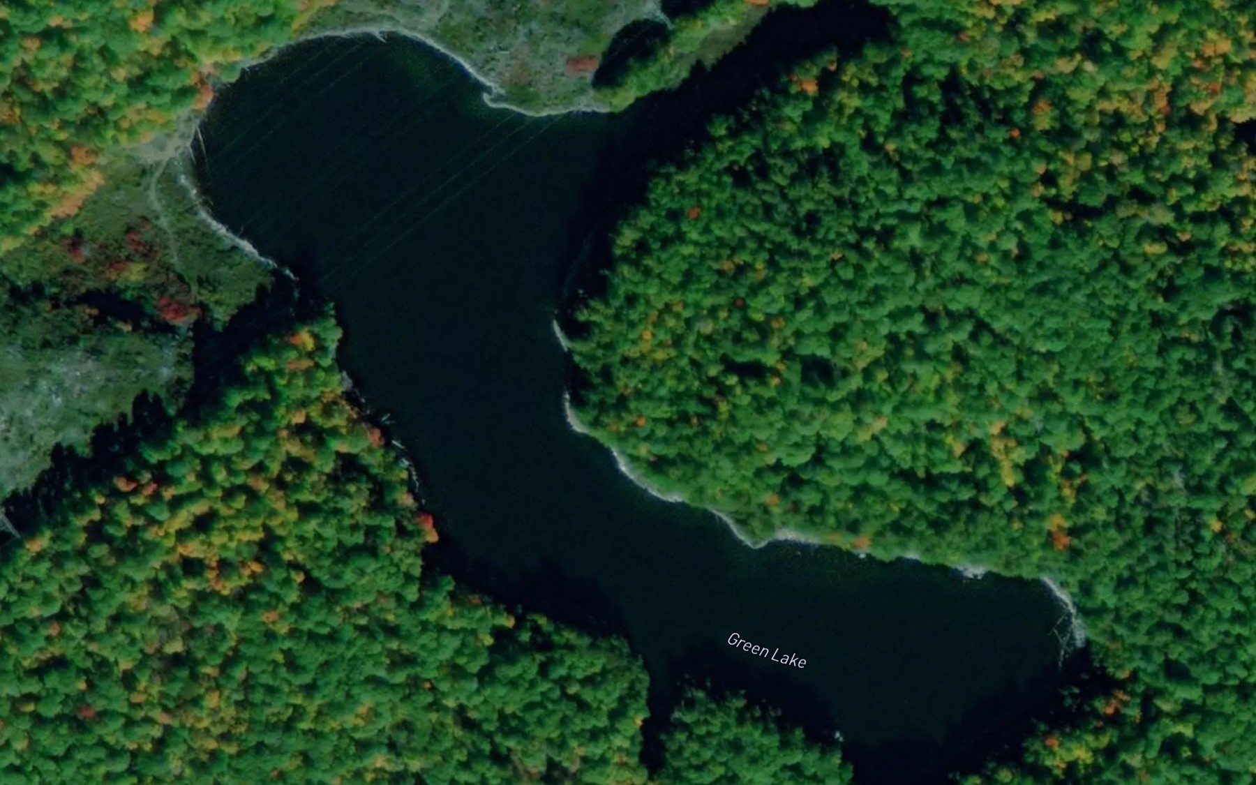 Satellite map of the Green Lake