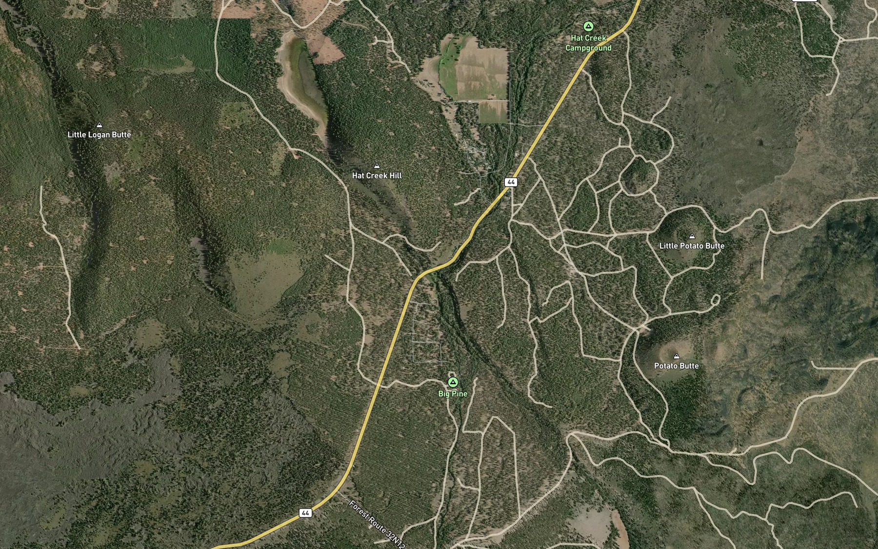 Satellite map of the Big Spring