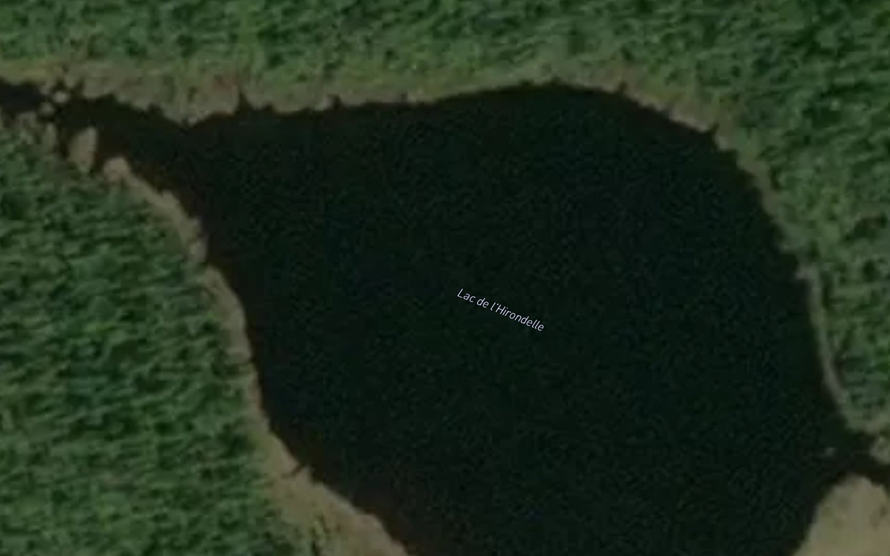 Satellite map of the Lac de l'Hirondelle