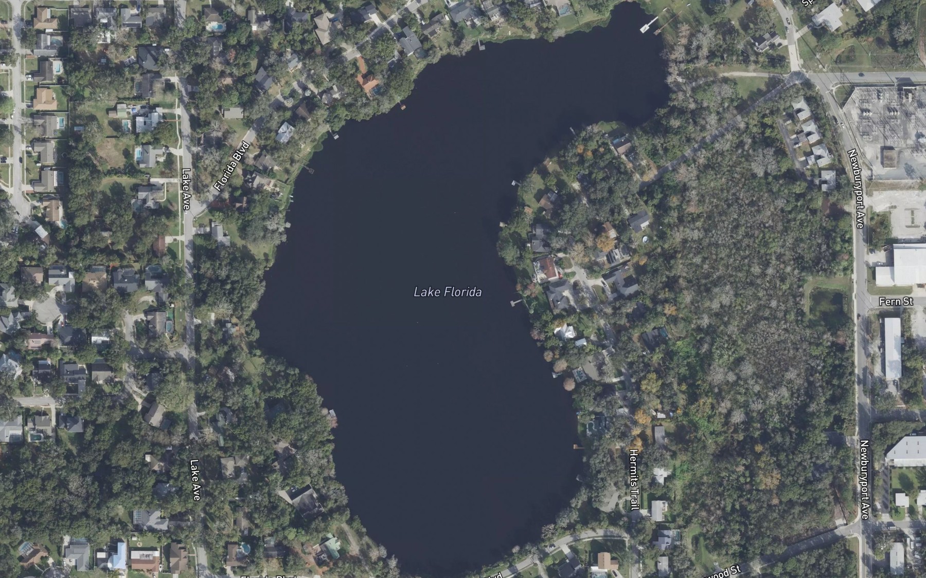 Satellite map of the Lake Florida
