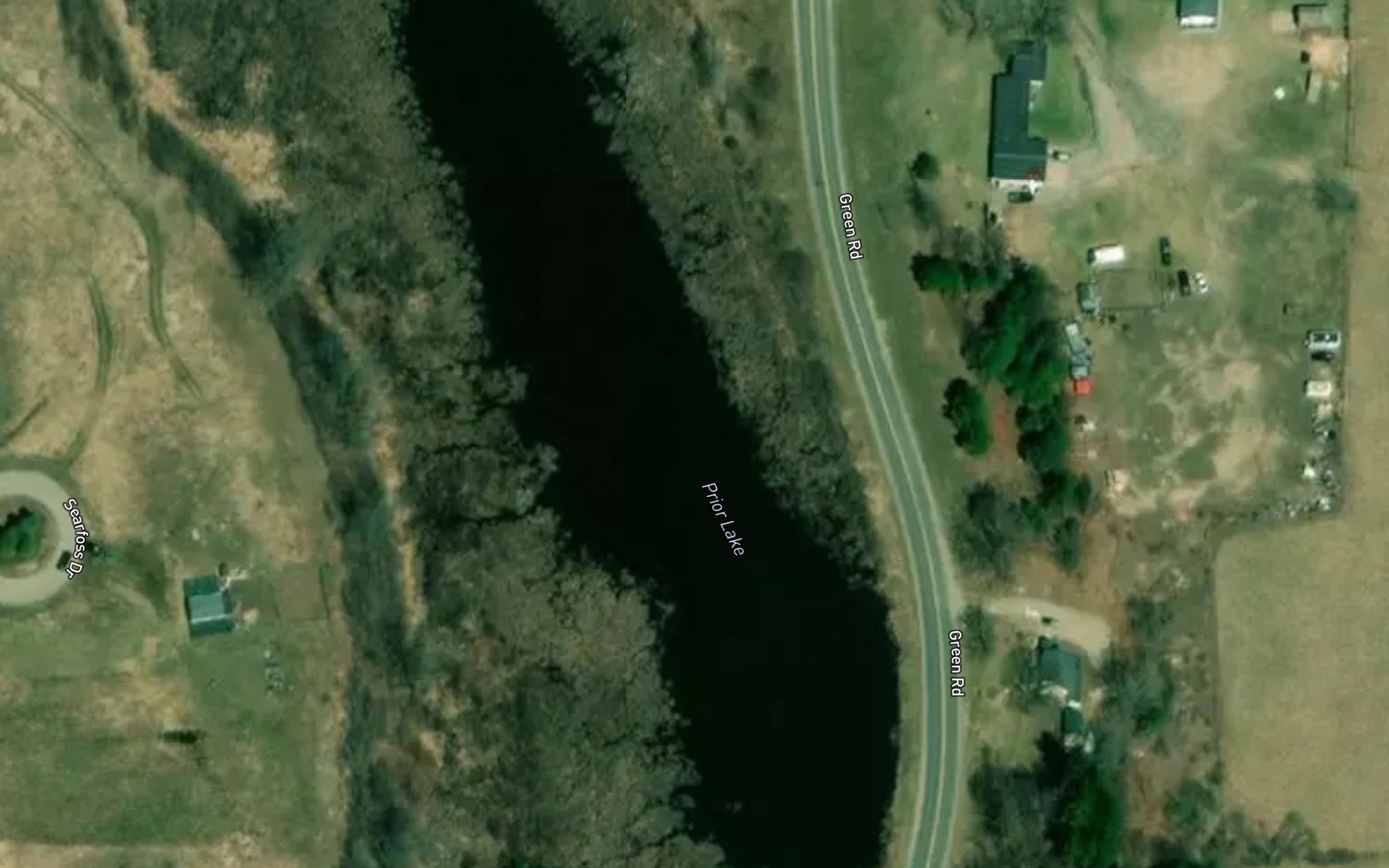 Satellite map of the Prior Lake