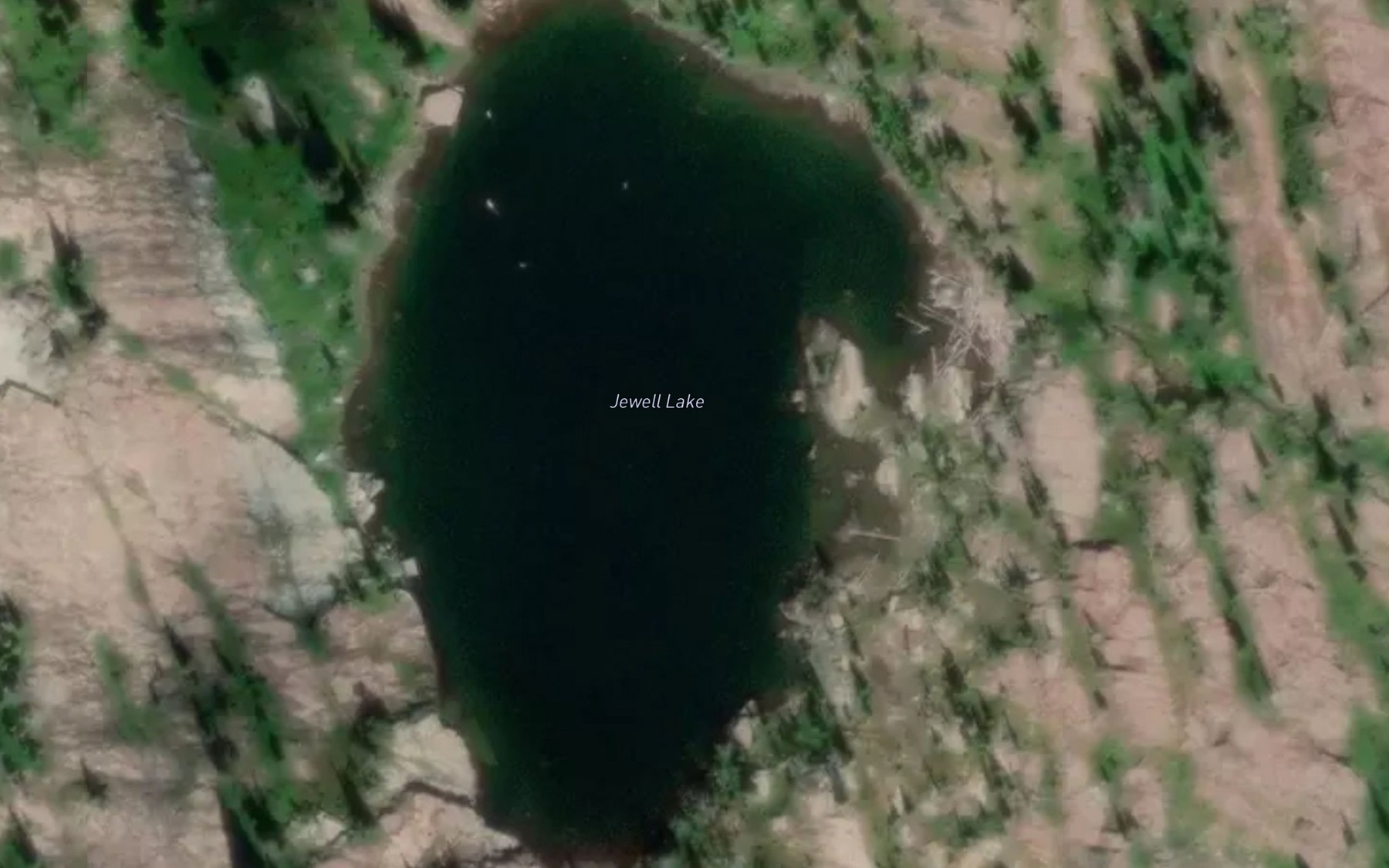 Satellite map of the Jewell Lake