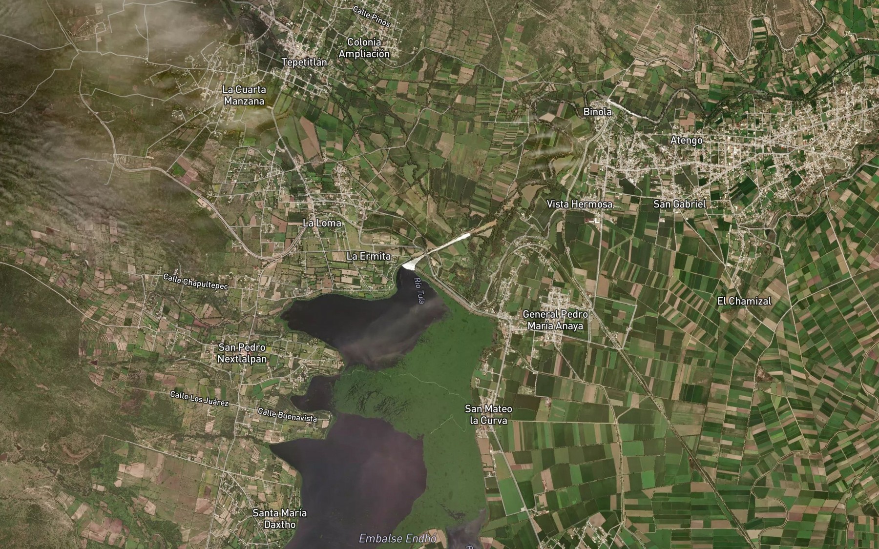 Satellite map of the Canal Tepetitlan