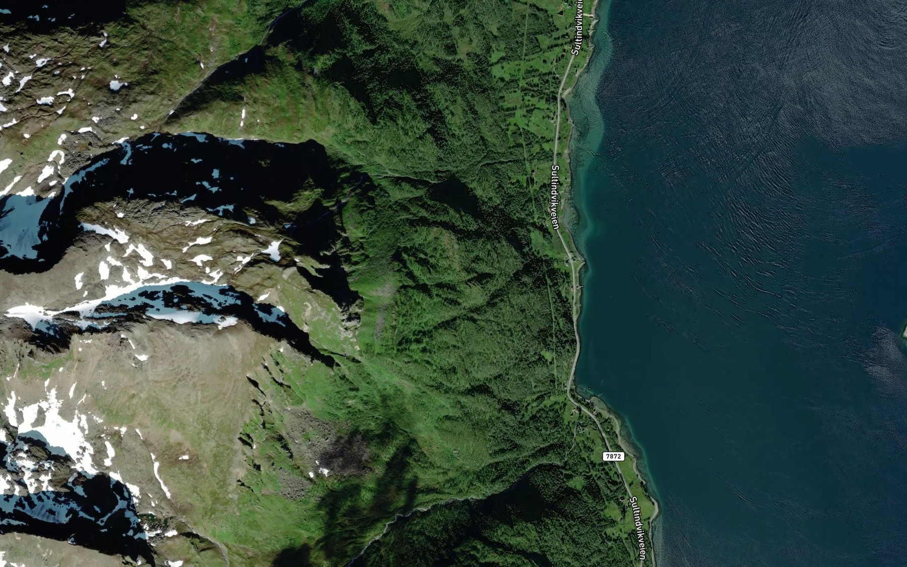 Satellite map of the Neselva