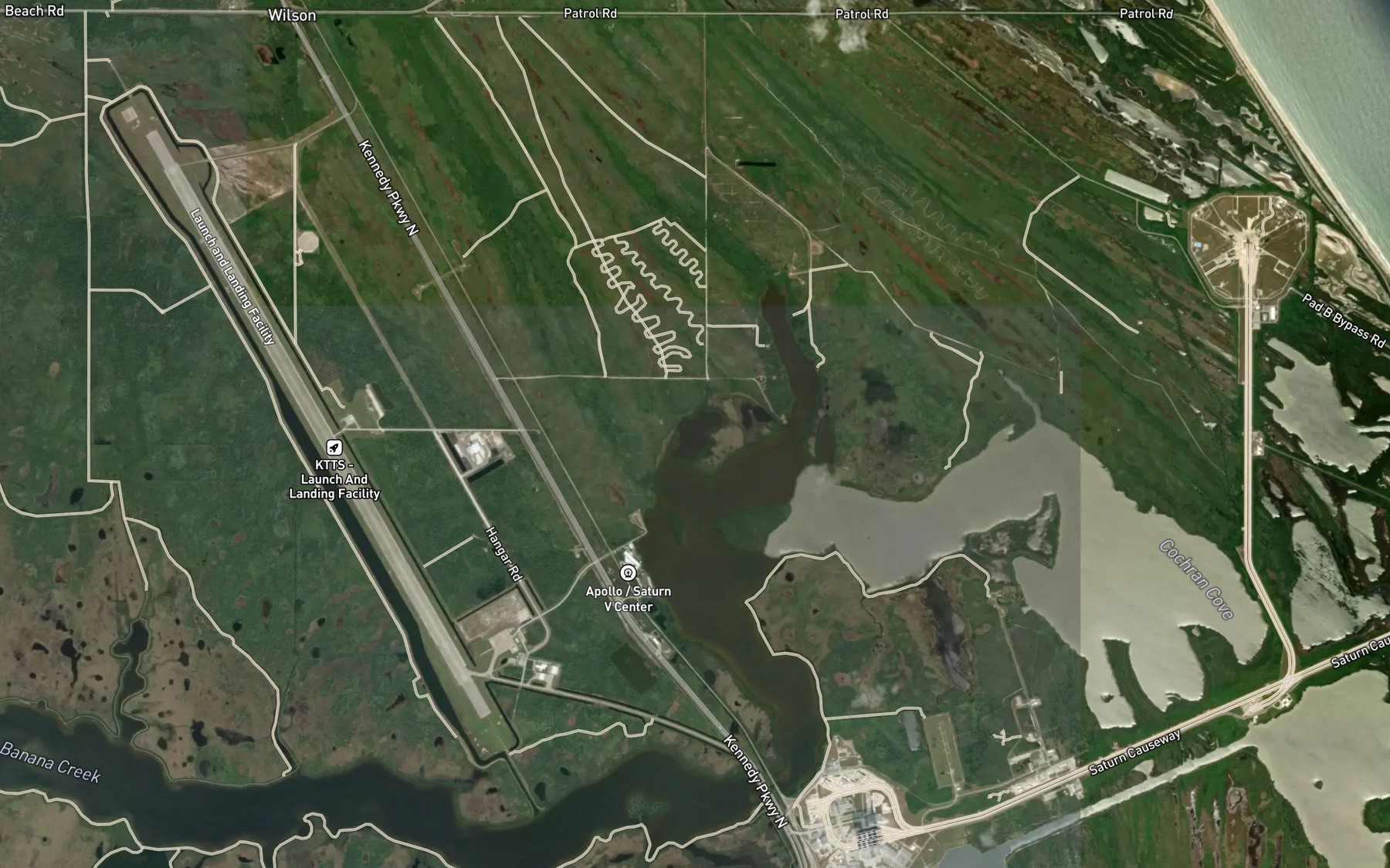 Satellite map of the Workman Pond
