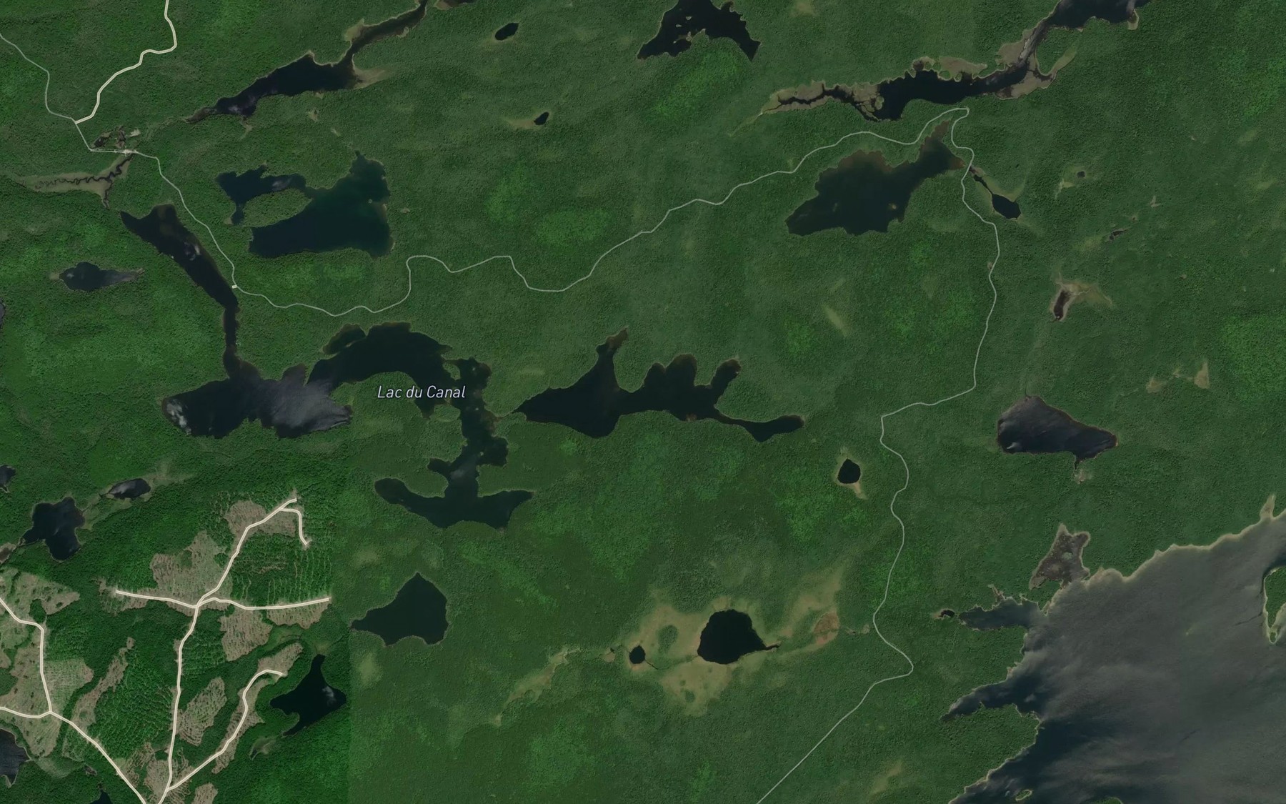 Satellite map of the Lac Christian
