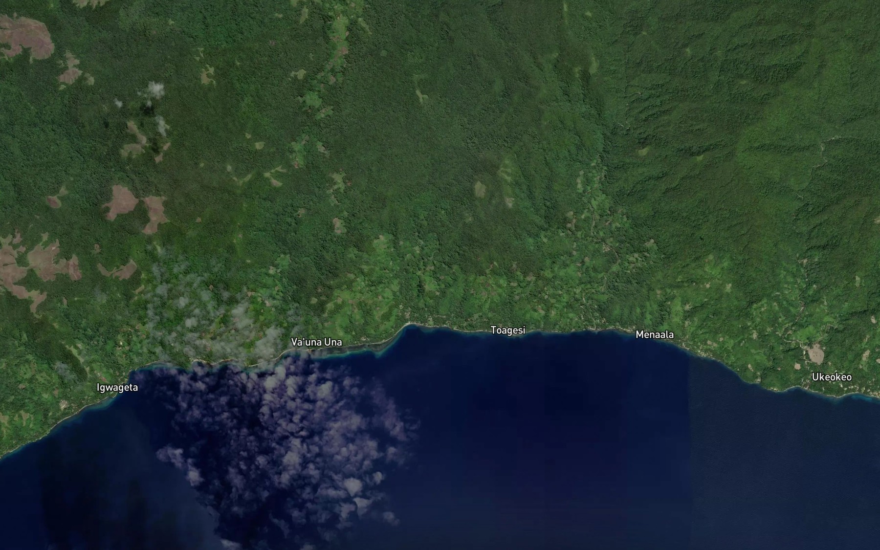 Satellite map of the Giria Creek